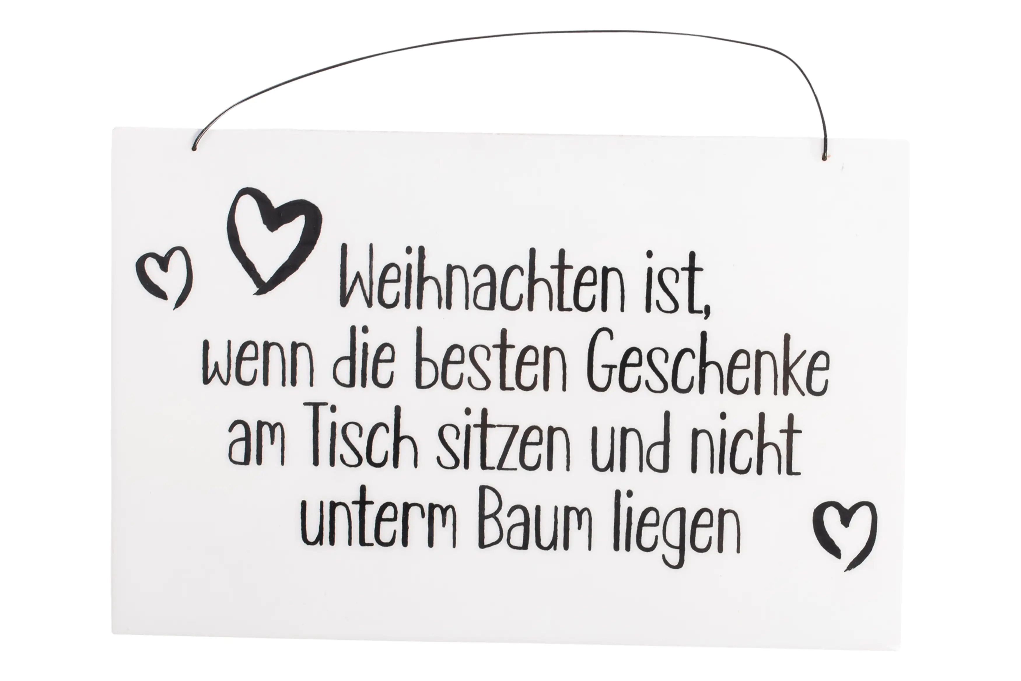 Freese Holz-Schild Weihnachten ist.., weiß, 25 x 16 cm