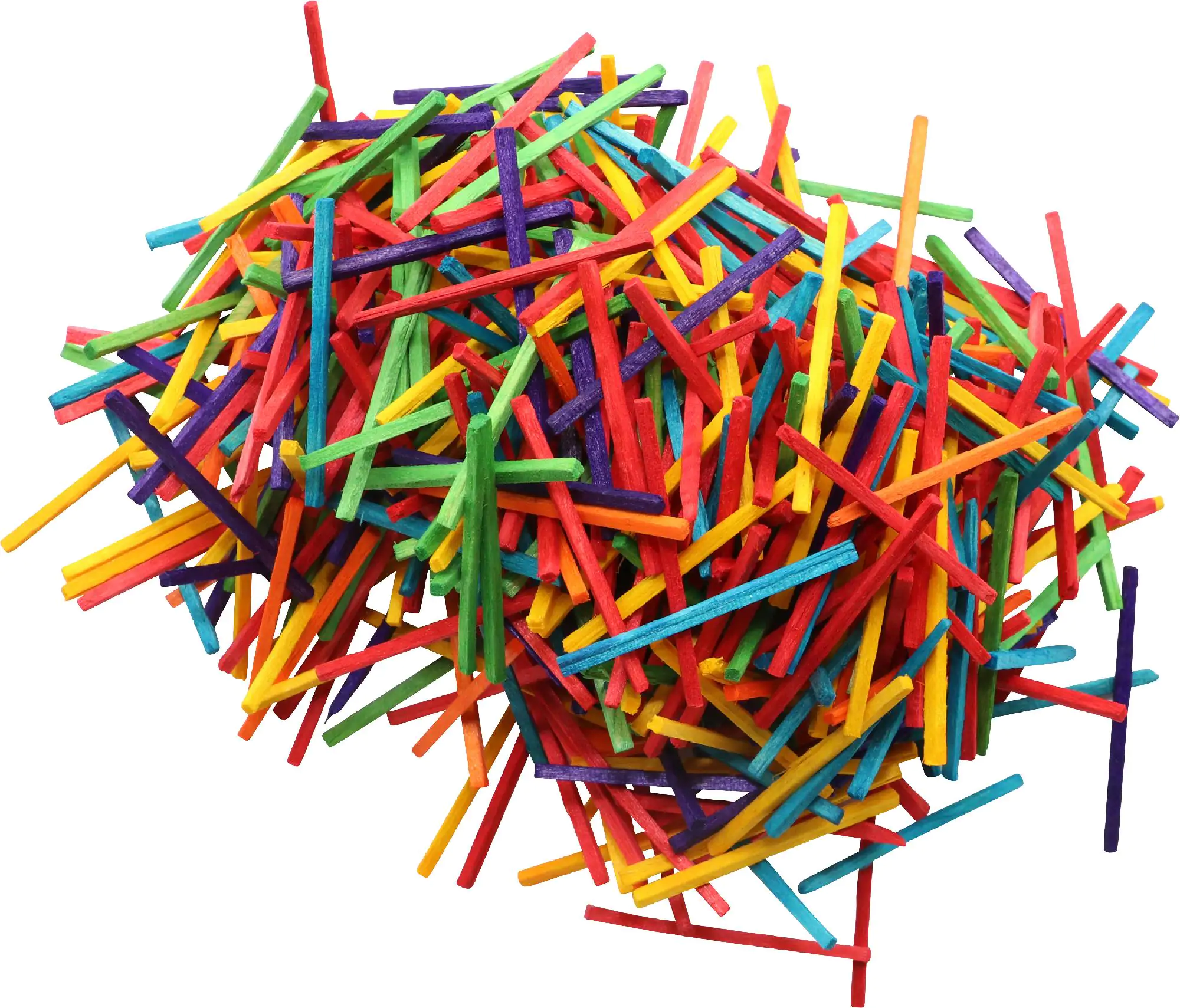 Glorex Bastelhölzer Zündholz-Format 2x42 mm 500 Stück farbig sortiert