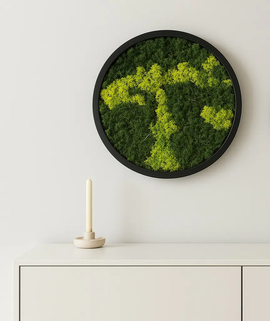Moosbild rund Ø 38 cm mit echtem Moos Moosbild rund Ø 38 cm mit echtem Moos