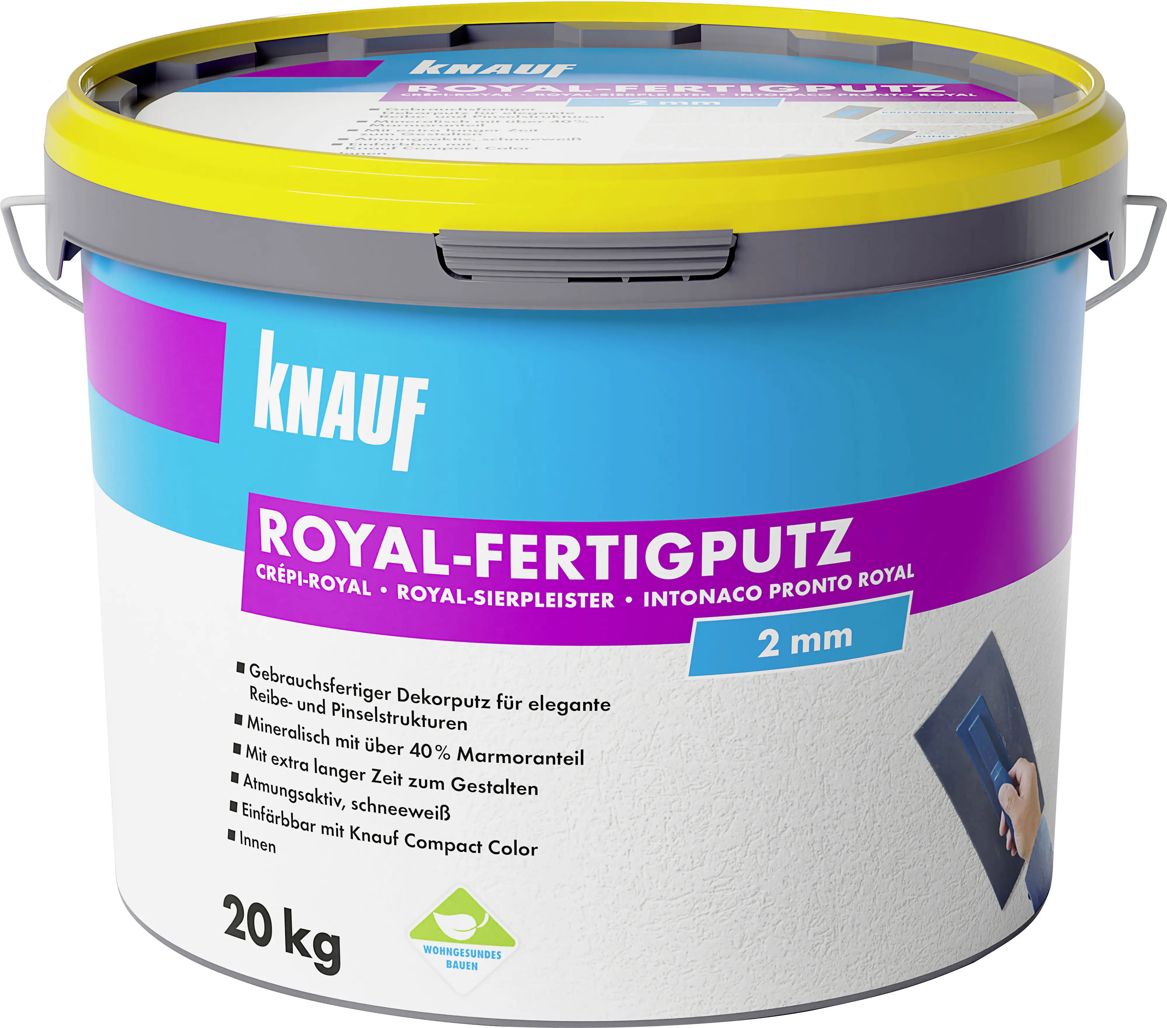 Knauf Royal-Fertigputz 20 kg 2,0 mm Körnung, schneeweiß