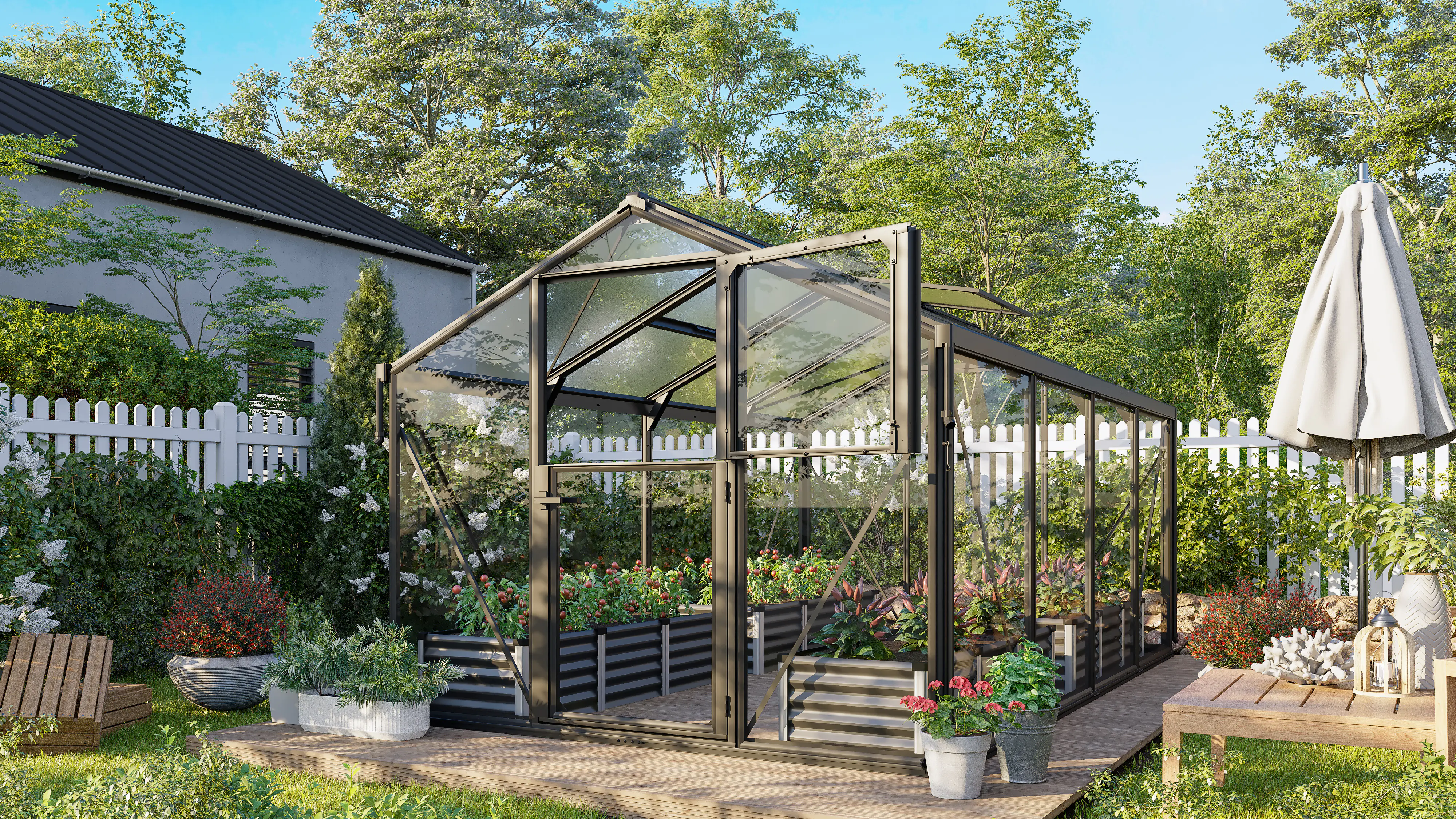 Vitavia Gewächshaus Deimos 11200 260 x 430 cm schwarz