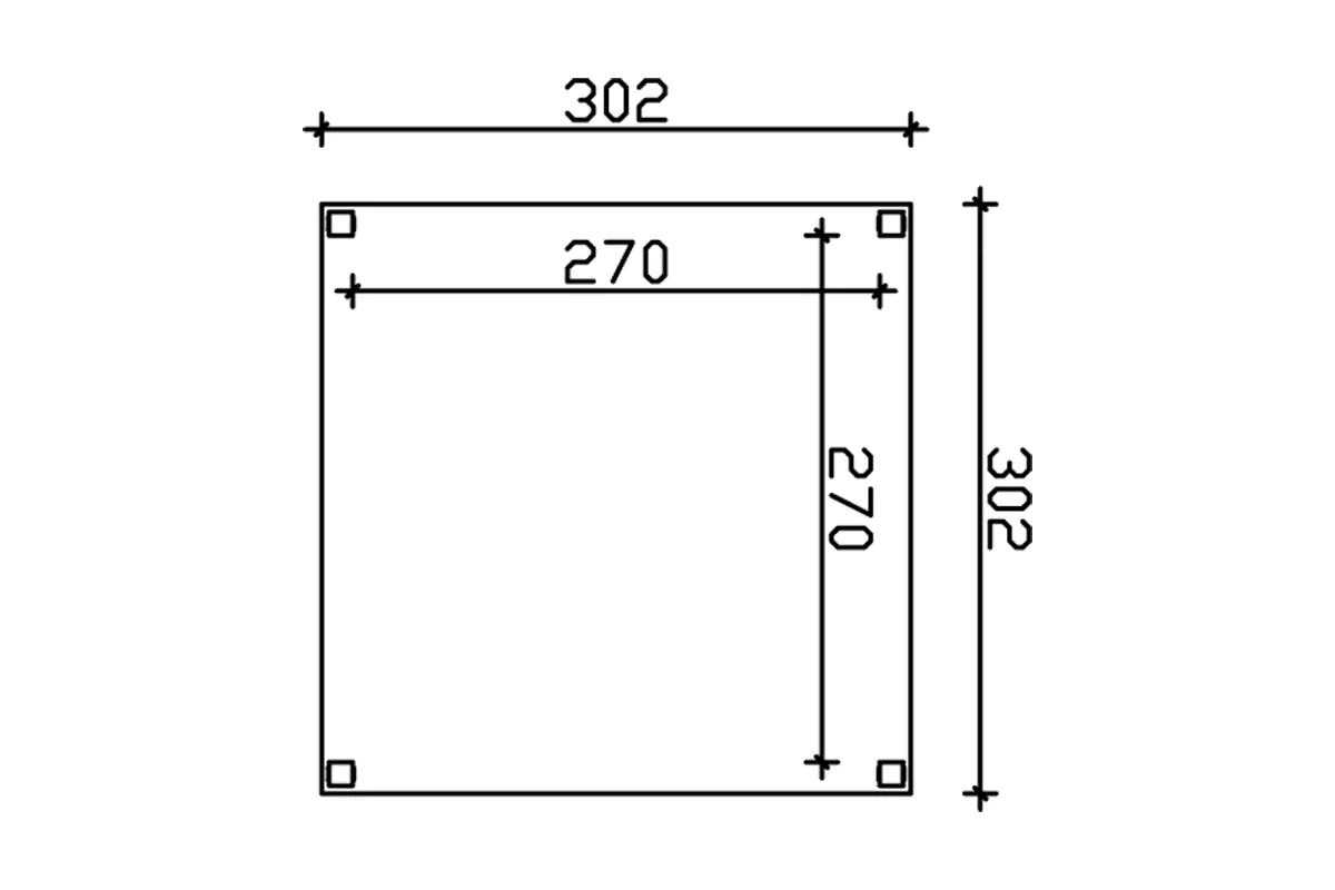 SKAN HOLZ Pavillon Toulouse 302 x 302 cm, grau SKAN HOLZ Pavillon Toulouse 302 x 302 cm, grau