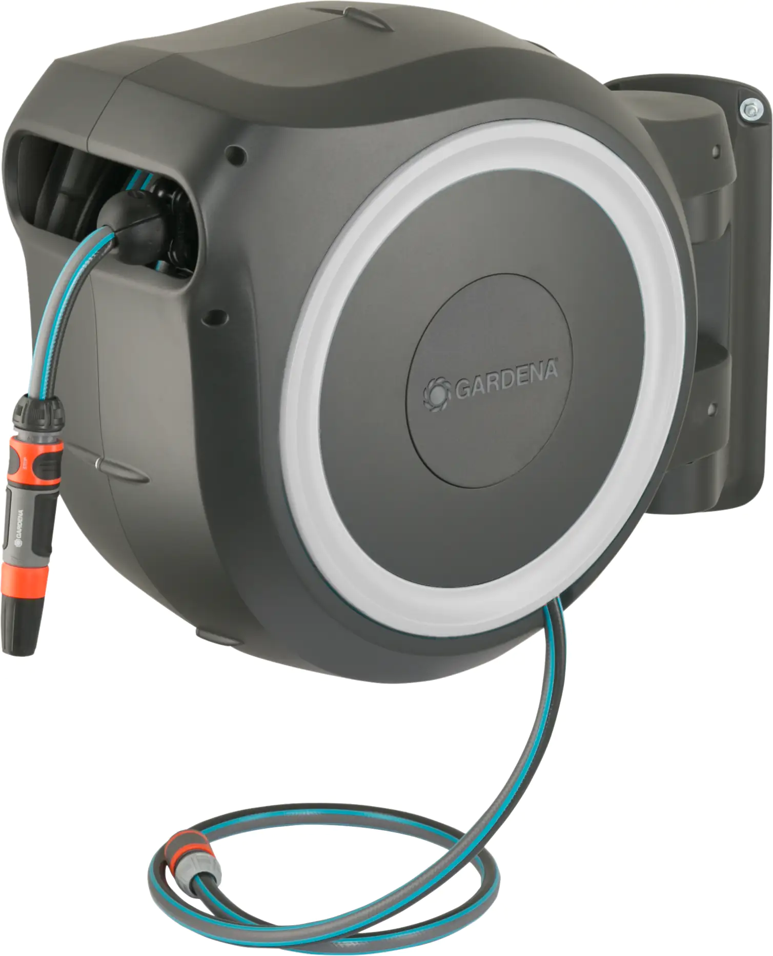 Gardena Wand-Schlauchbox mit 30 m Schlauch, Spritze und Brause