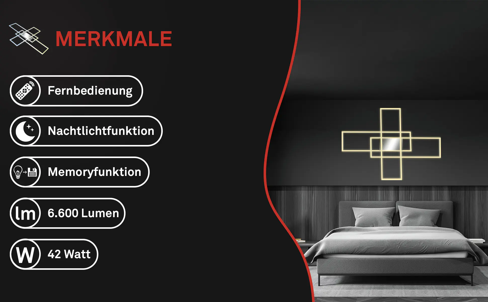 Briloner LED-Deckenleuchte Roami 104 x 71 cm chrom-aluminium CCT dimmbar