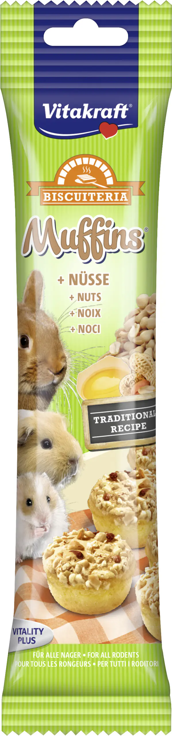 Vitakraft Muffins® Nagersnack + Nuss 5 Stück