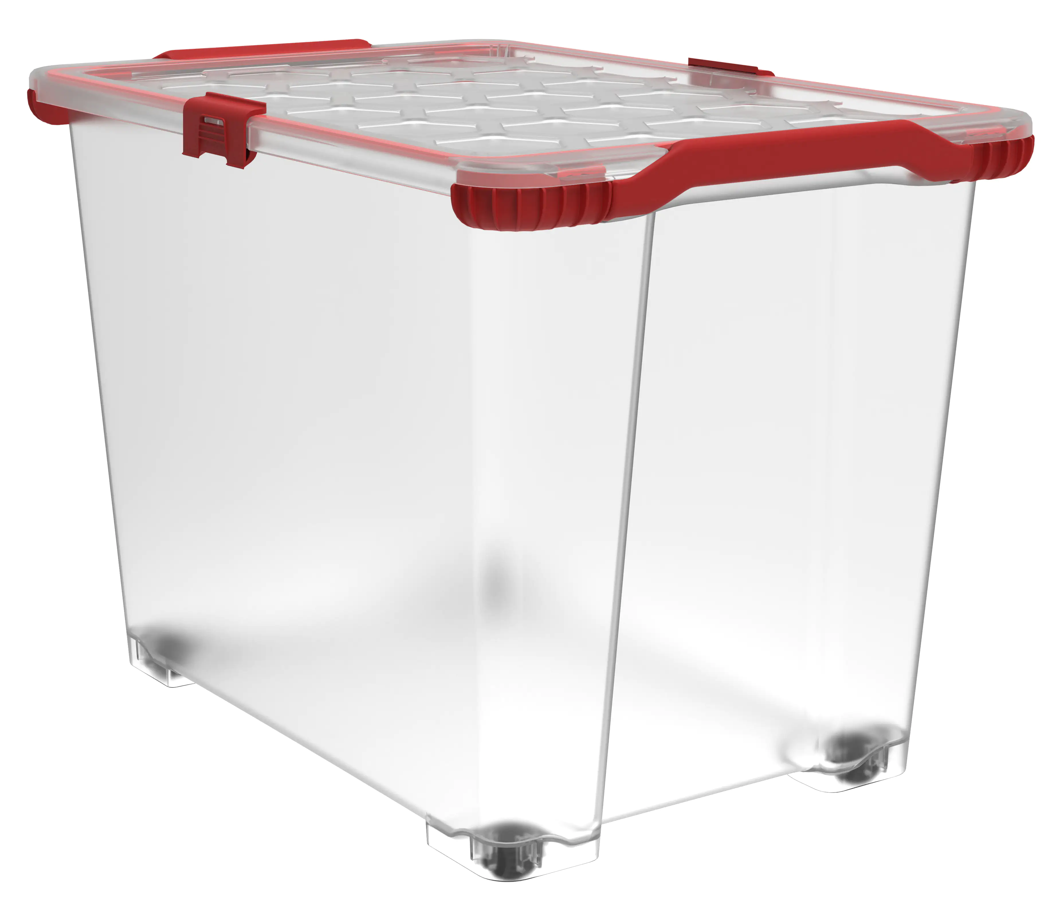 Rotho Aufbewahrungsbox Evo Total mit Rollen und Deckel 65 L transparent Rotho Aufbewahrungsbox Evo Total mit Rollen und Deckel 65 L transparent