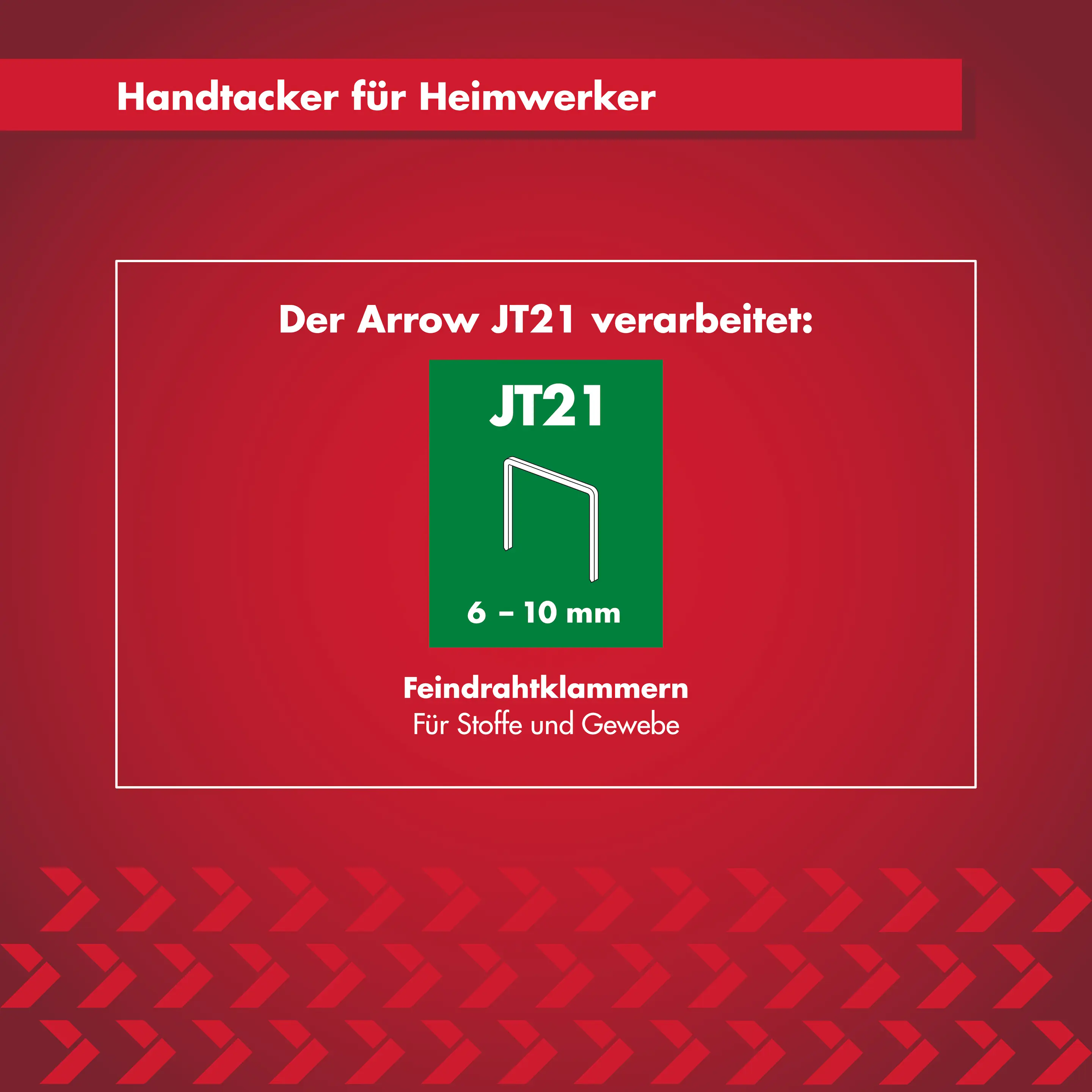 Arrow Handtacker JT21 für Feindrahtklammern