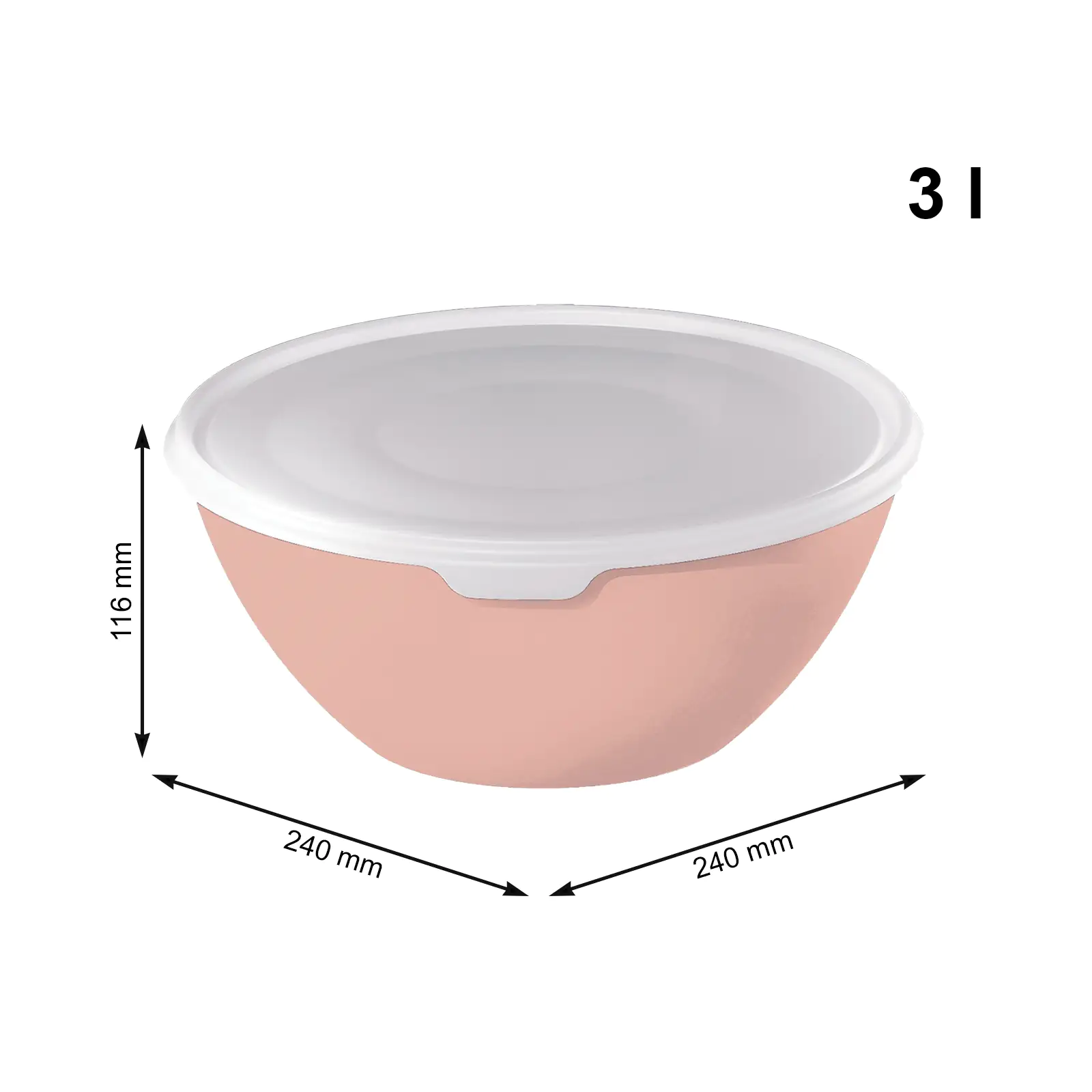 Rotho Schüssel + Deckel Caruba, 3 l linnea pink Rotho Schüssel + Deckel Caruba, 3 l linnea pink
