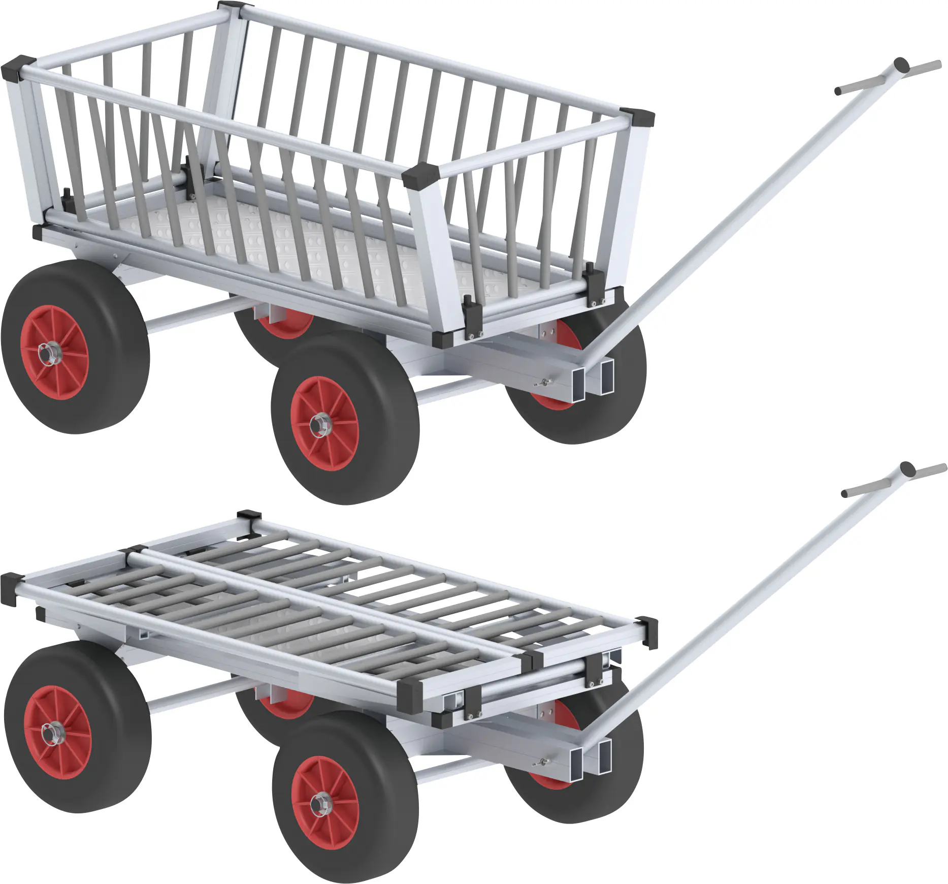 alfer Aluminium Bollerwagen 100 x 60 x 60 cm