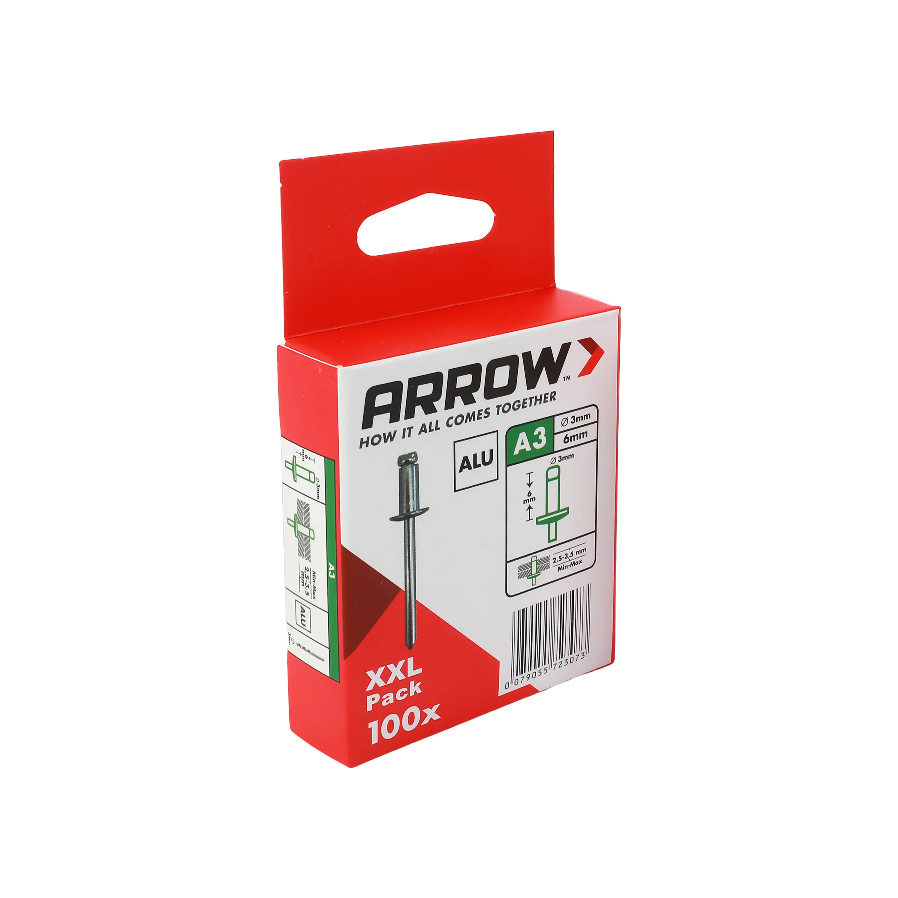 Arrow Blindniete Typ RA Ø 3 x 6 mm Aluminium 100 Stück