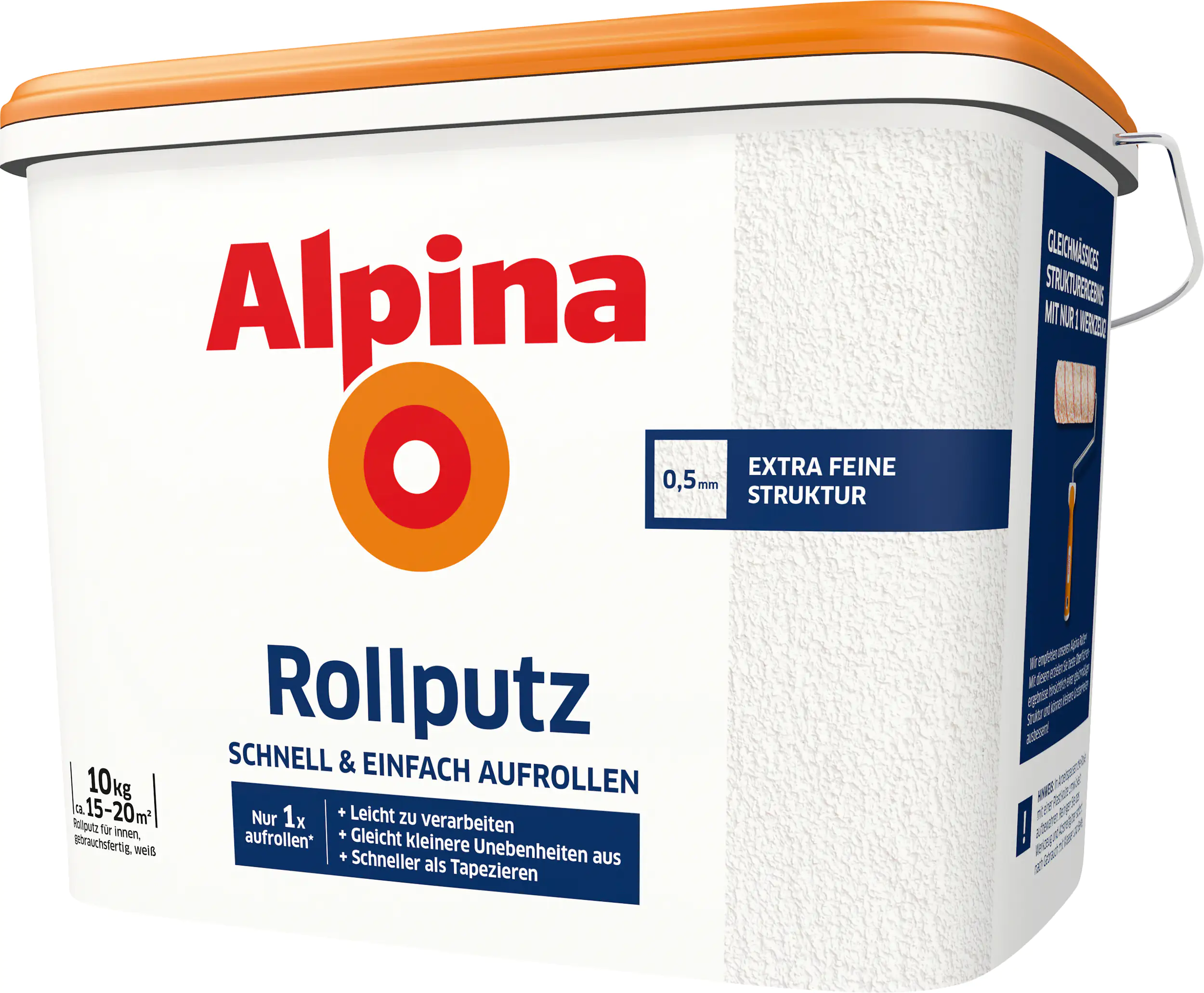 Alpina Rollputz 10 kg 0,5 mm Körnung weiß