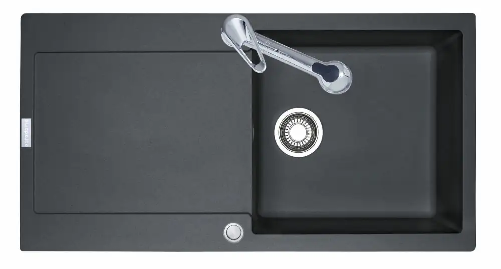 Eurodomo Einbauspüle Bali XL 97 x 50 cm / Eurogranit graphit