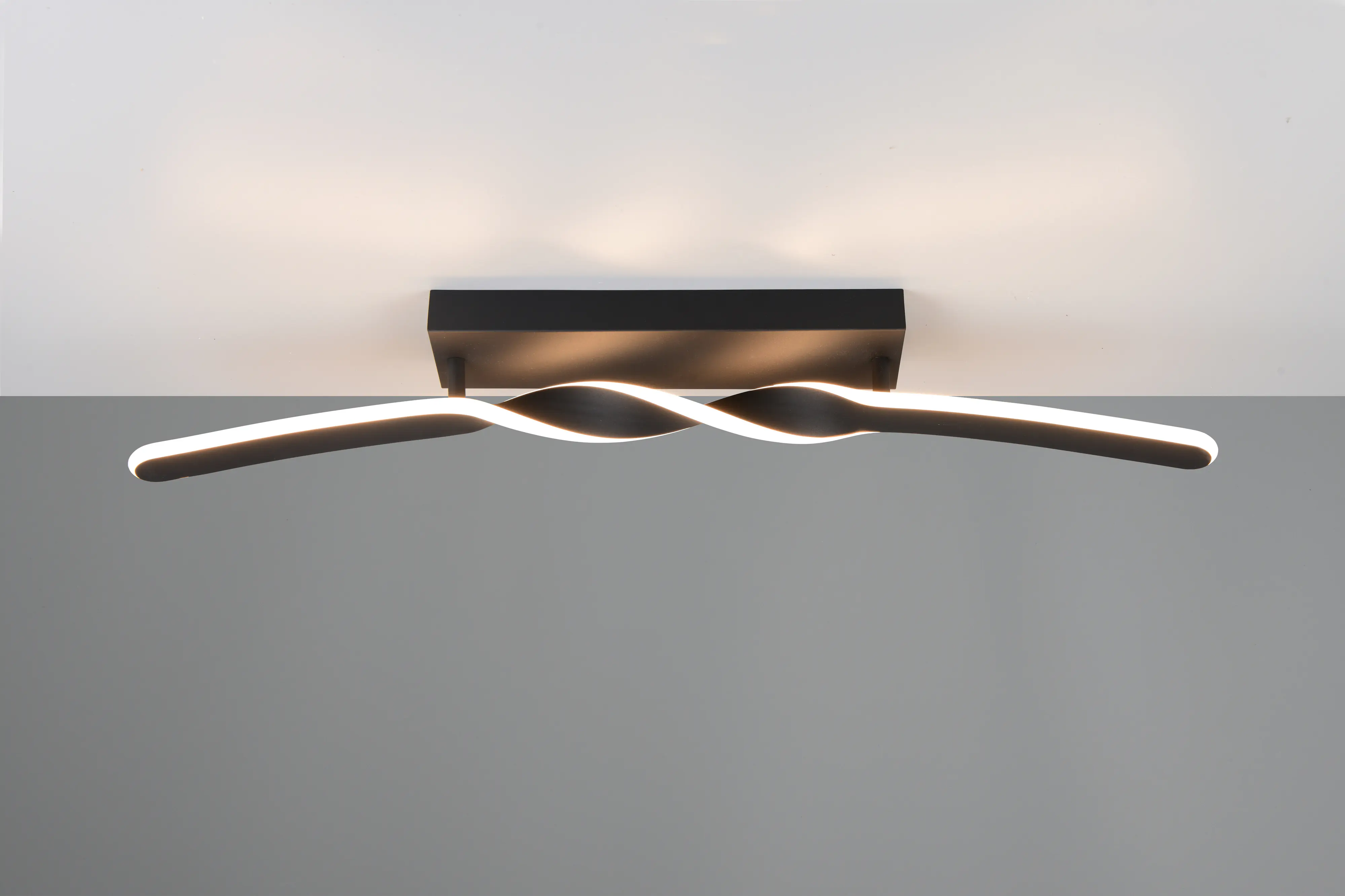 Reality LED Deckenleuchte Ginko 18W schwarz Metall warmweiß