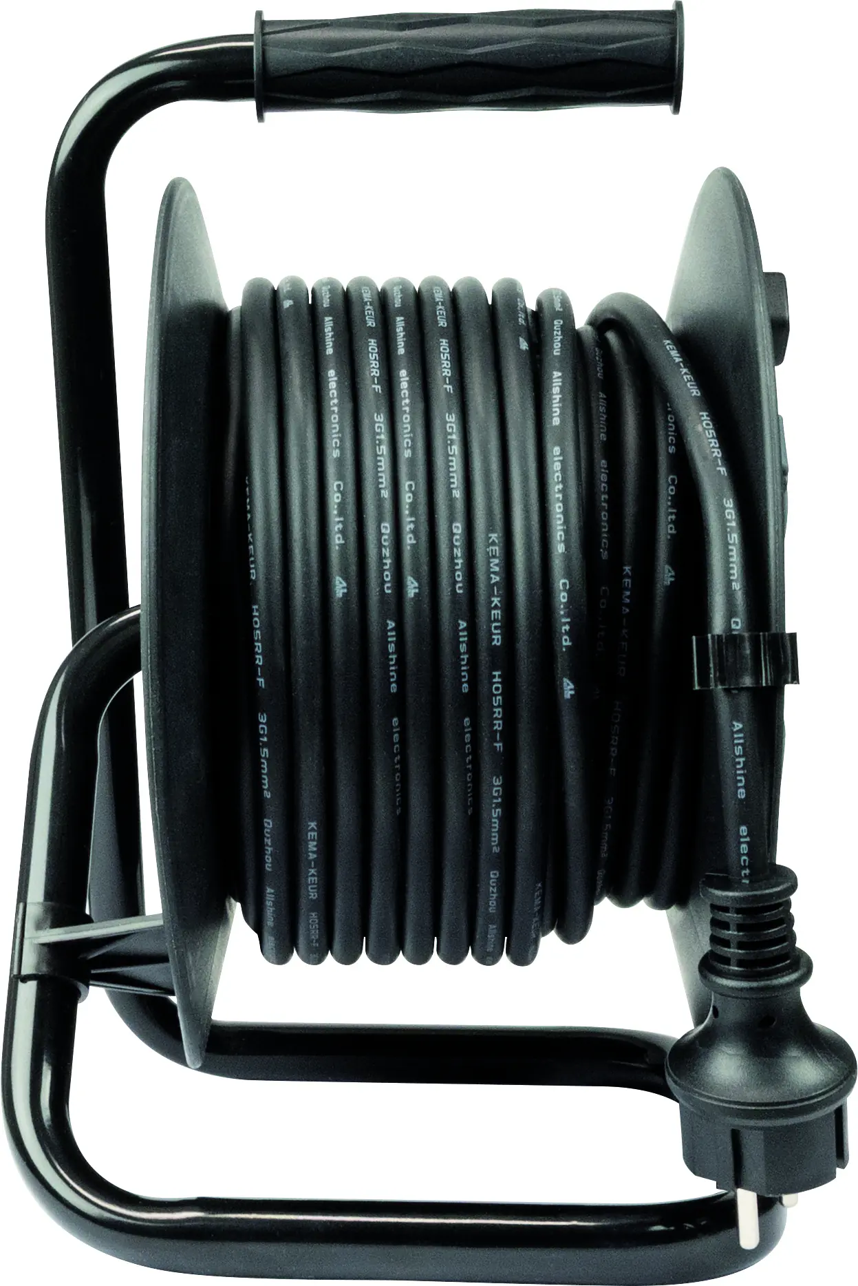 Hardmann Kabeltrommel Außen 20m H05RR-F 3G 1,5mm² schwarz 3x Schutzkontaktstecker