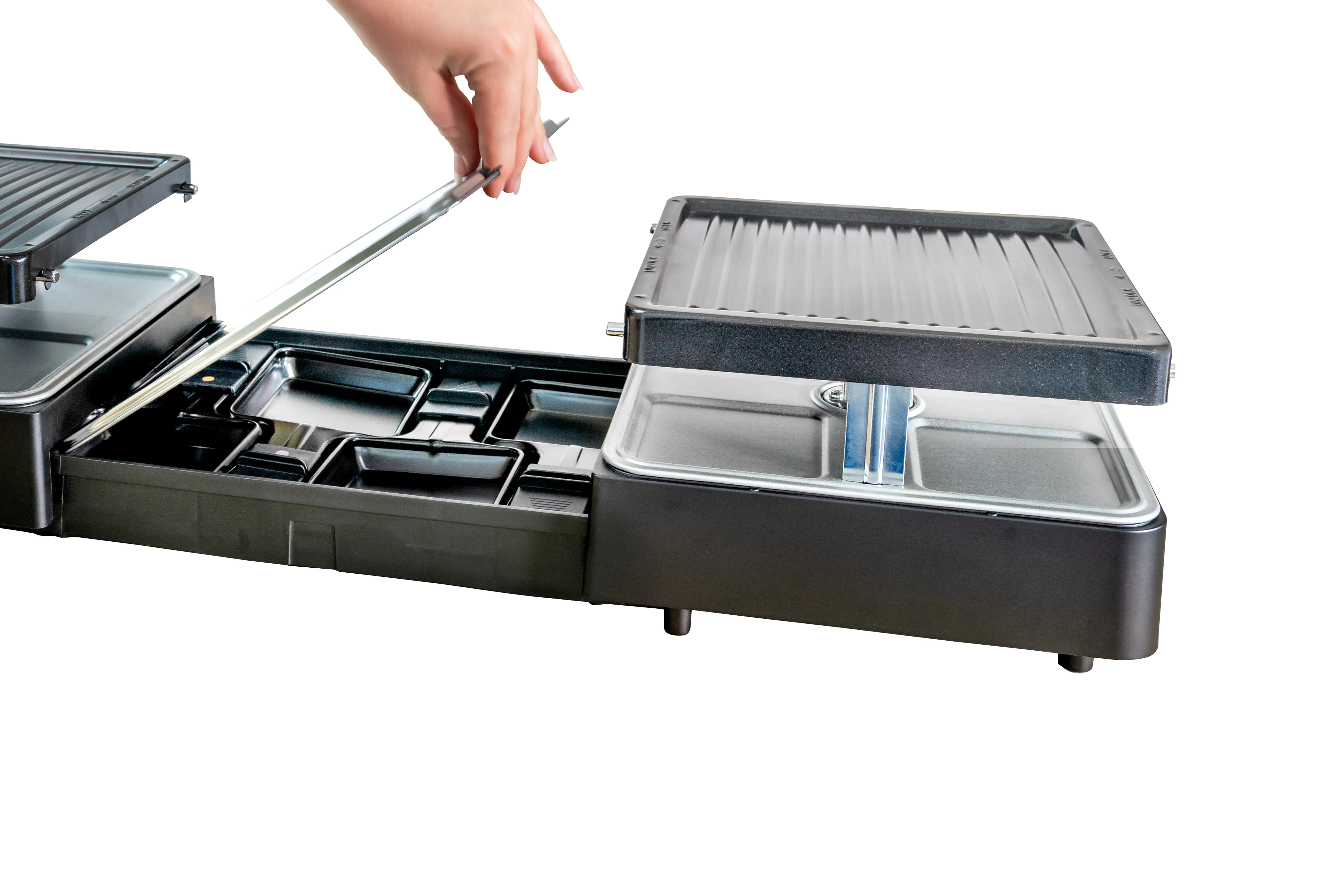 Unold Raclette Extendable für 8 Personen schwarz 1.300 Watt Unold Raclette Extendable für 8 Personen schwarz 1.300 Watt