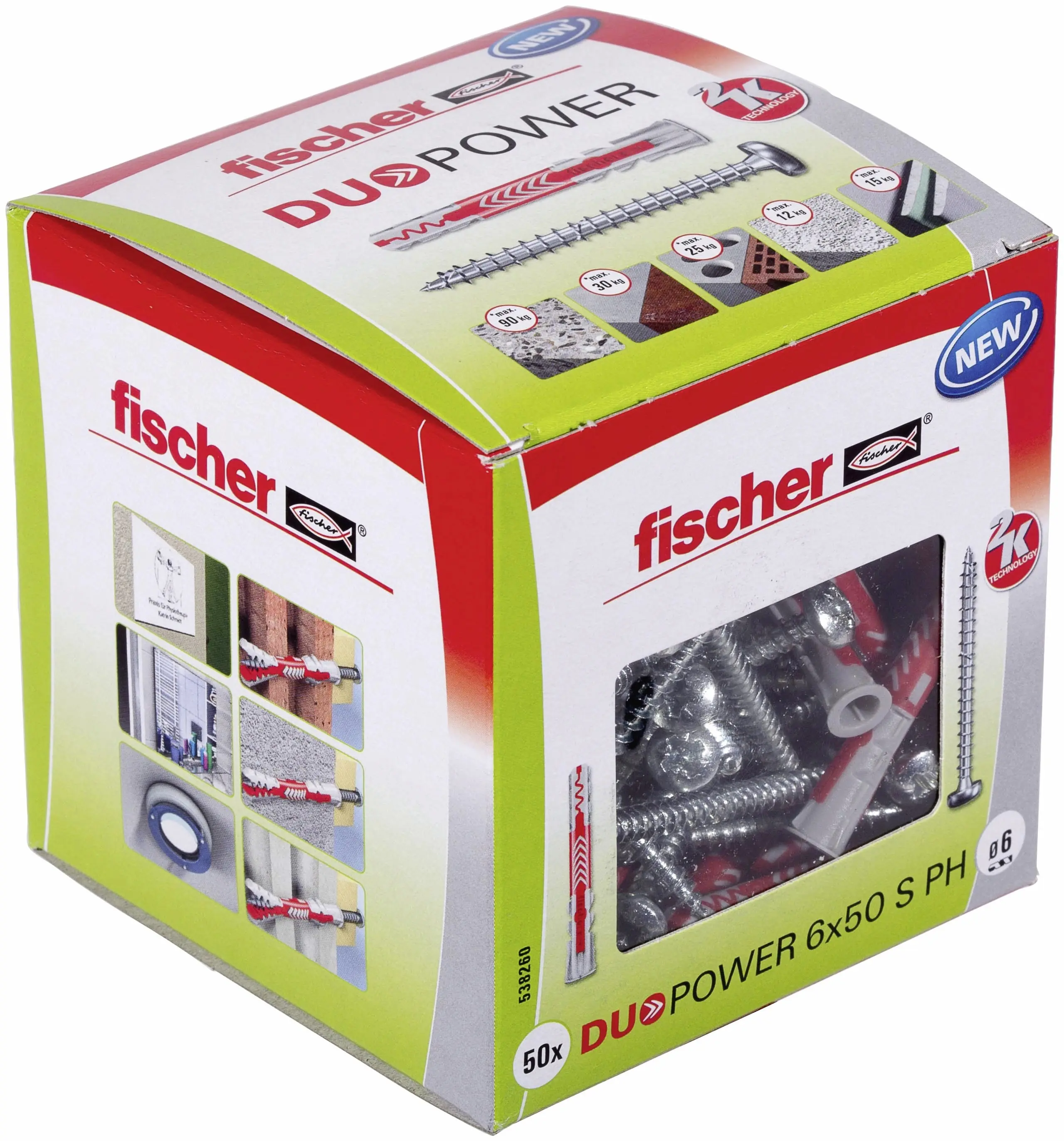 Fischer Dübel-Set Duopower 6.0 x 50 mm - 50 Stück Fischer Dübel-Set Duopower 6.0 x 50 mm - 50 Stück
