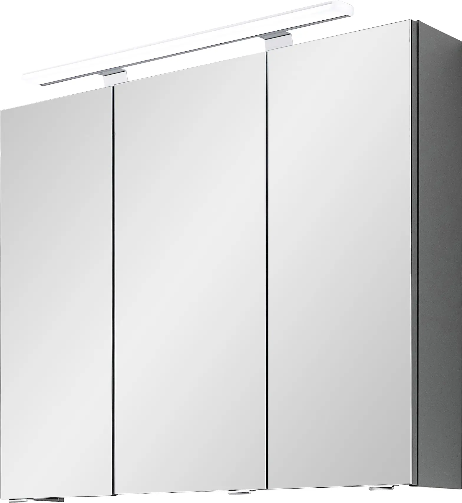 Primaster Spiegelschrank Düsseldorf mit Beleuchtung grau 80 x 70 cm Primaster Spiegelschrank Düsseldorf mit Beleuchtung grau 80 x 70 cm