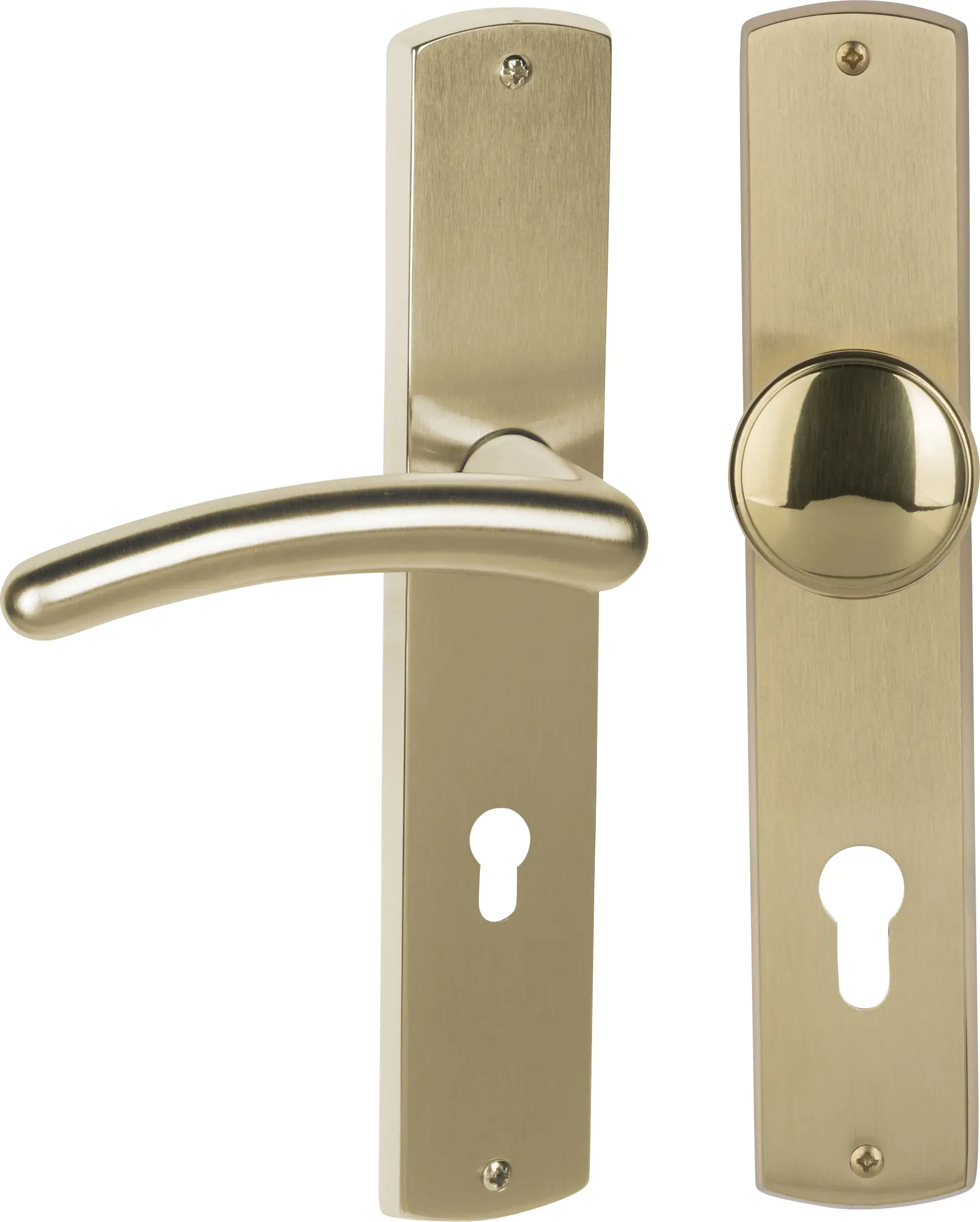 Alpertec PZ-Langschildgarnitur Isabella links Messing gold