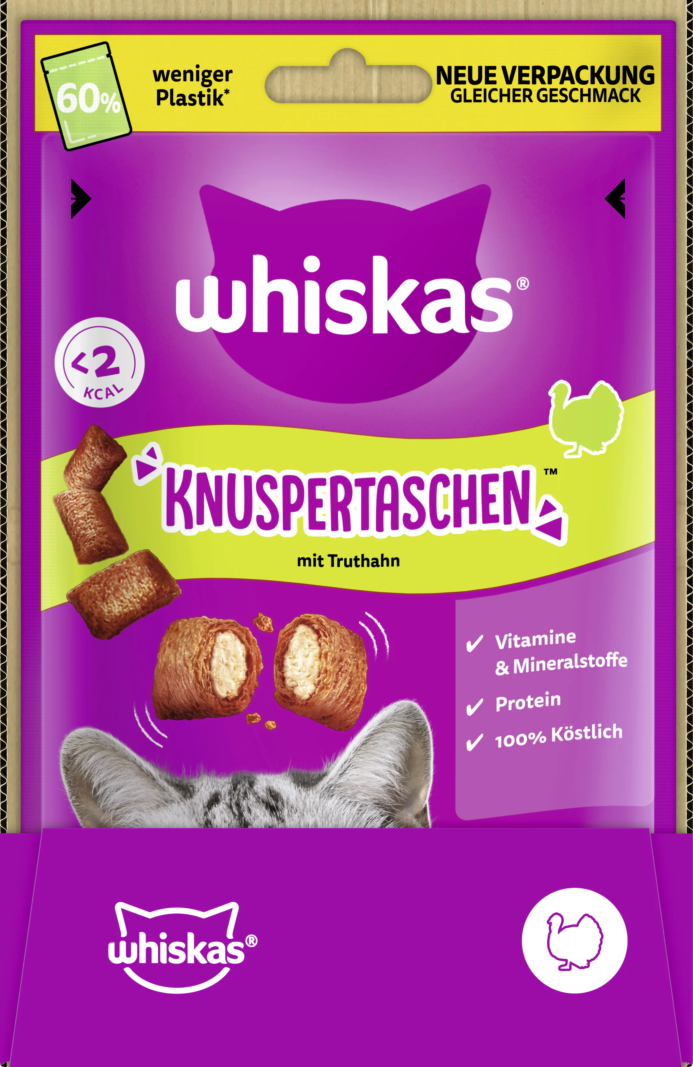 Whiskas Knuspertaschen Katzensnack 60 g Truthahn 