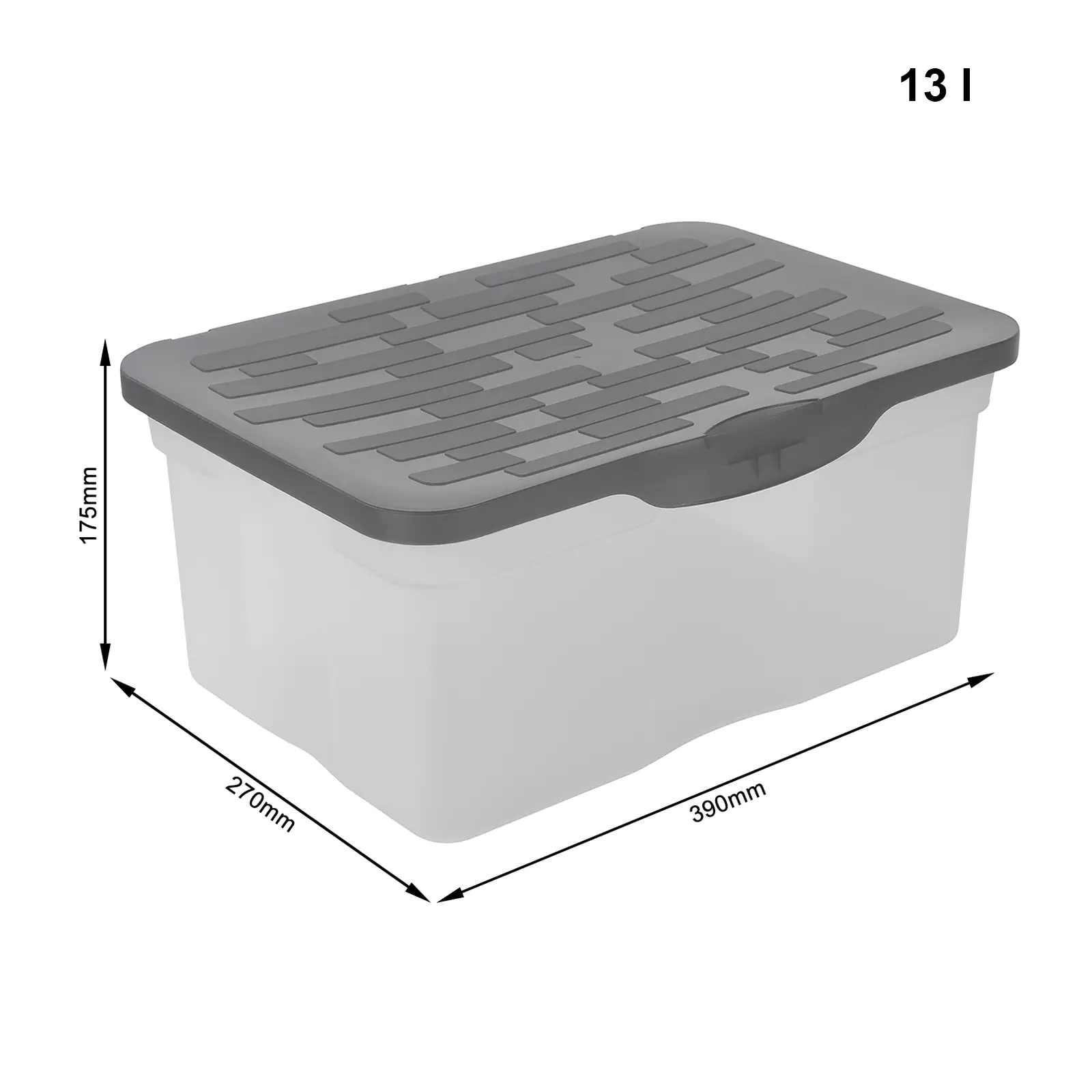 Rotho Aufbewahrungsbox Ranger A4 13 L transparent/anthrazit