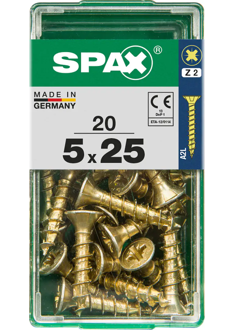 Spax Universalschrauben 5.0 x 25 mm PZ 2 - 20 Stk.