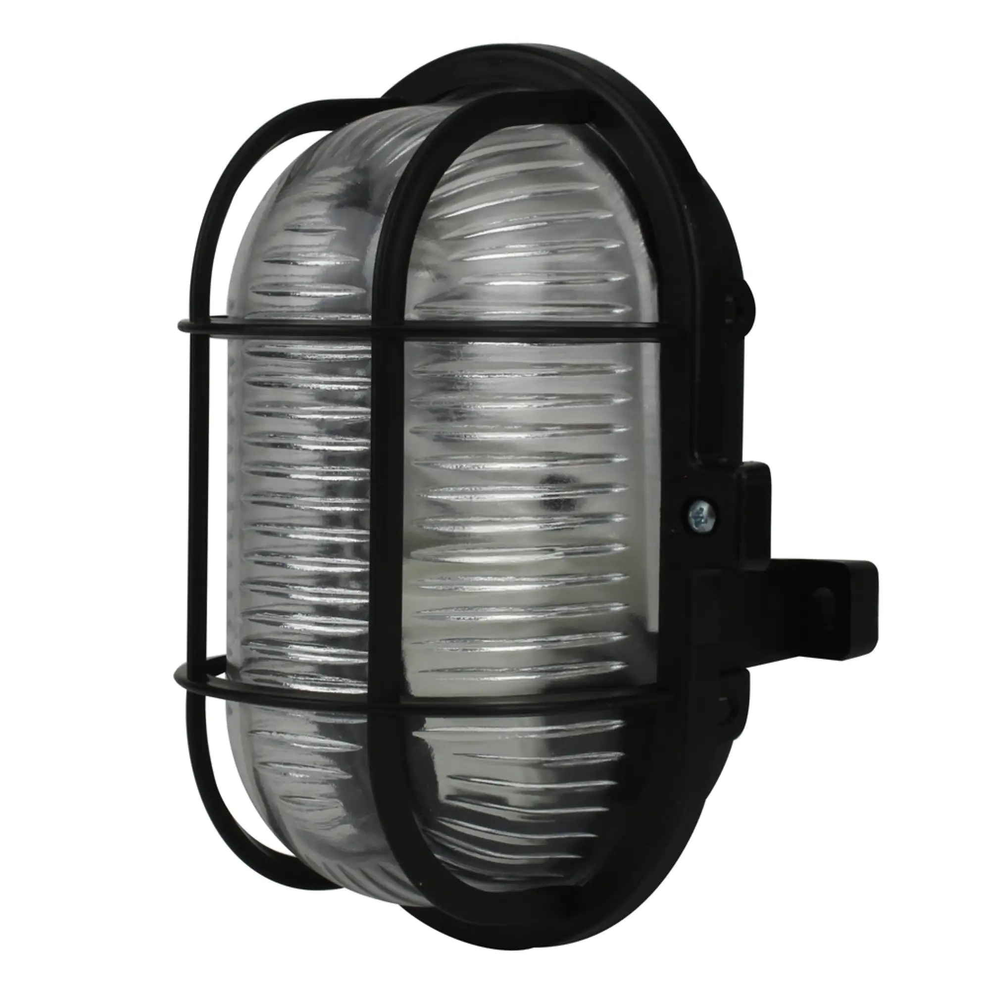 Ovalleuchte 60 Watt PVC-Korb schwarz Ovalleuchte 60 Watt PVC-Korb schwarz