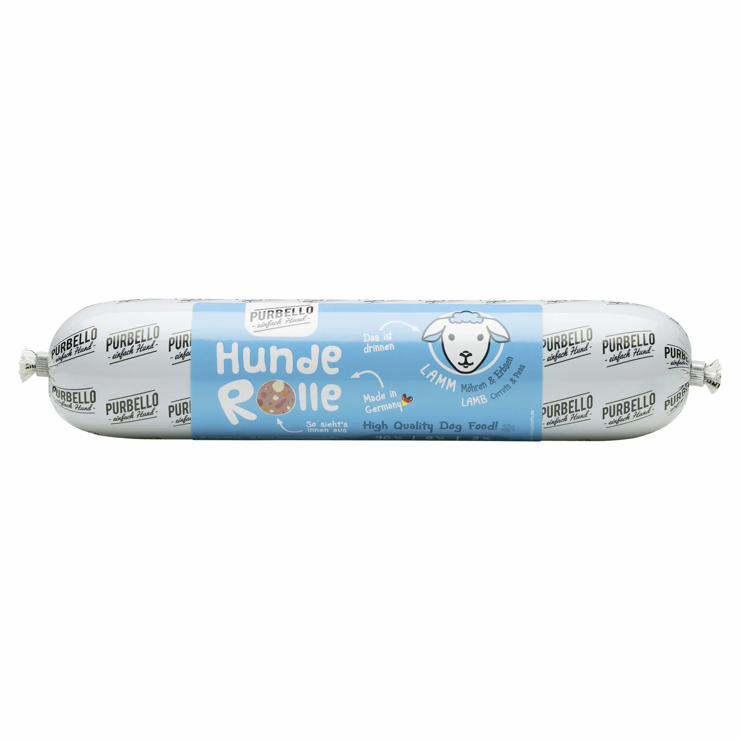 Purbello Hundefutter Rolle Adult getreidefrei 400 g Lamm
