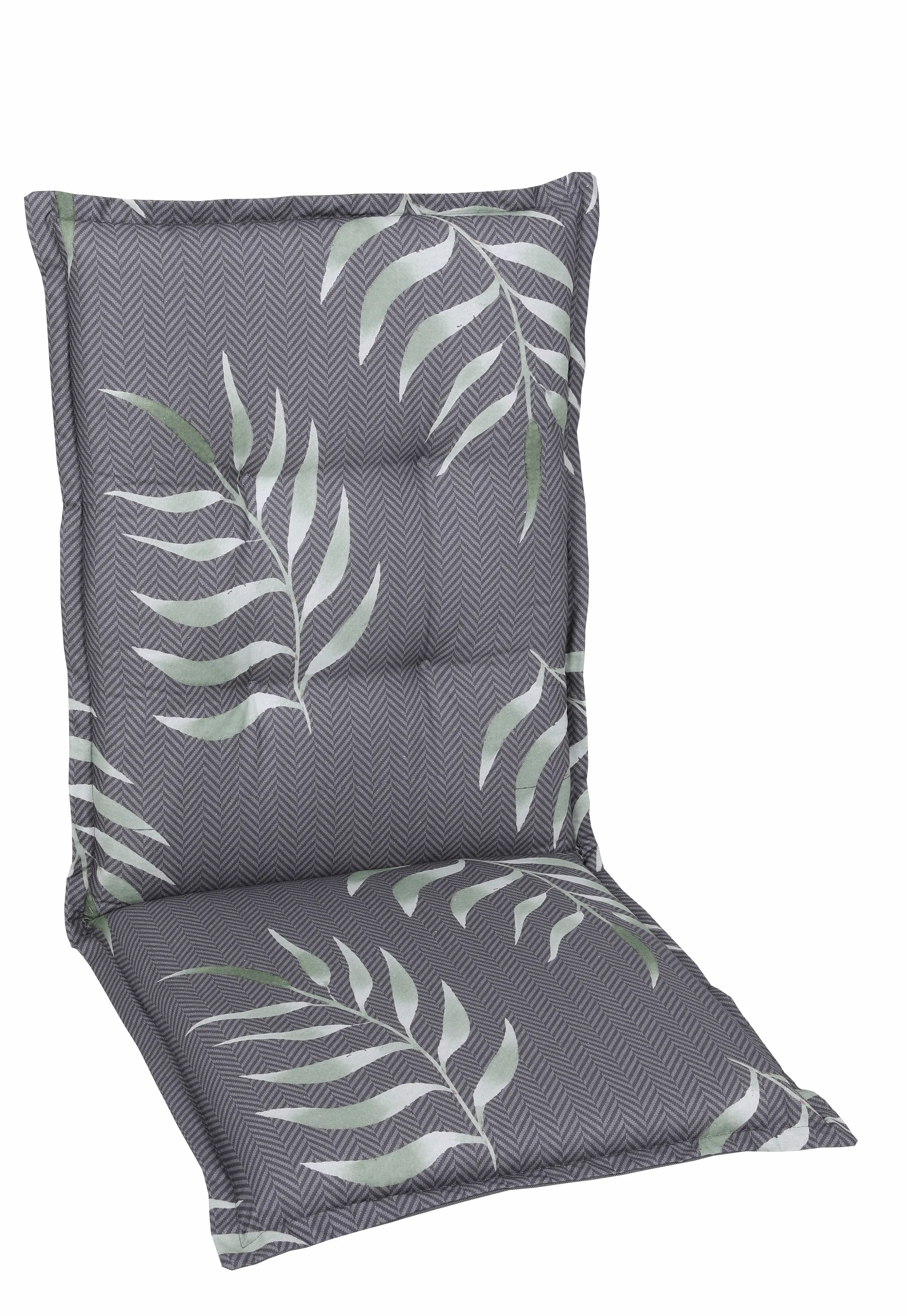 GO-DE Gartenstuhlauflagen mittellehner 108 x 50 x 7 cm Gräser-Motiv anthrazit