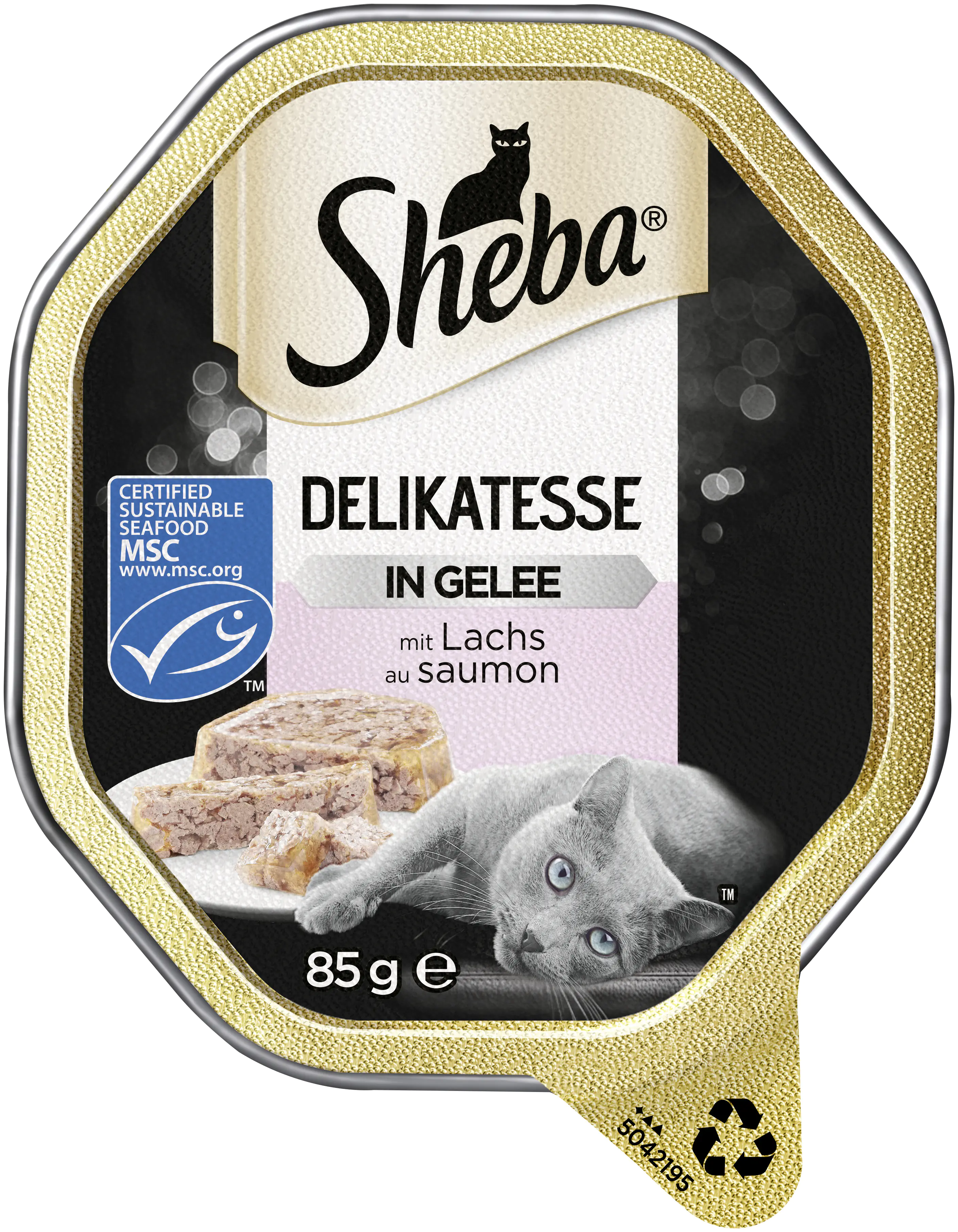 Sheba Delikatesse in Gelee Geschnetzeltes mit Lachs Katzenfutter 85 g Sheba Delikatesse in Gelee Geschnetzeltes mit Lachs Katzenfutter 85 g