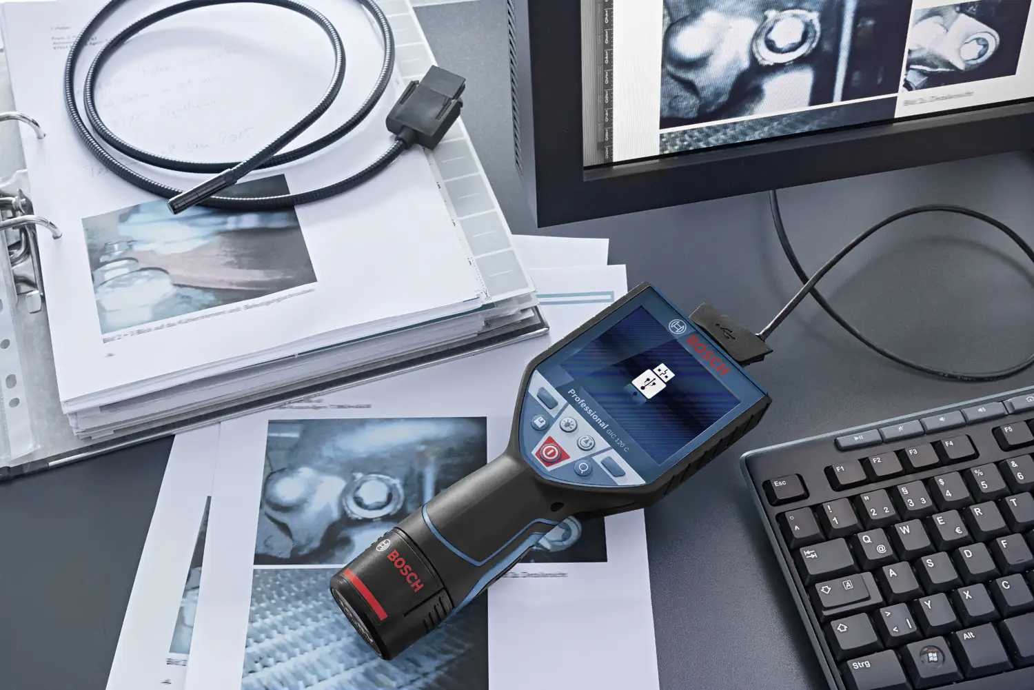 Bosch Professional Inspektionskamera GIC120C Inkl. 4 x 1,5 V-LR6-Batterie