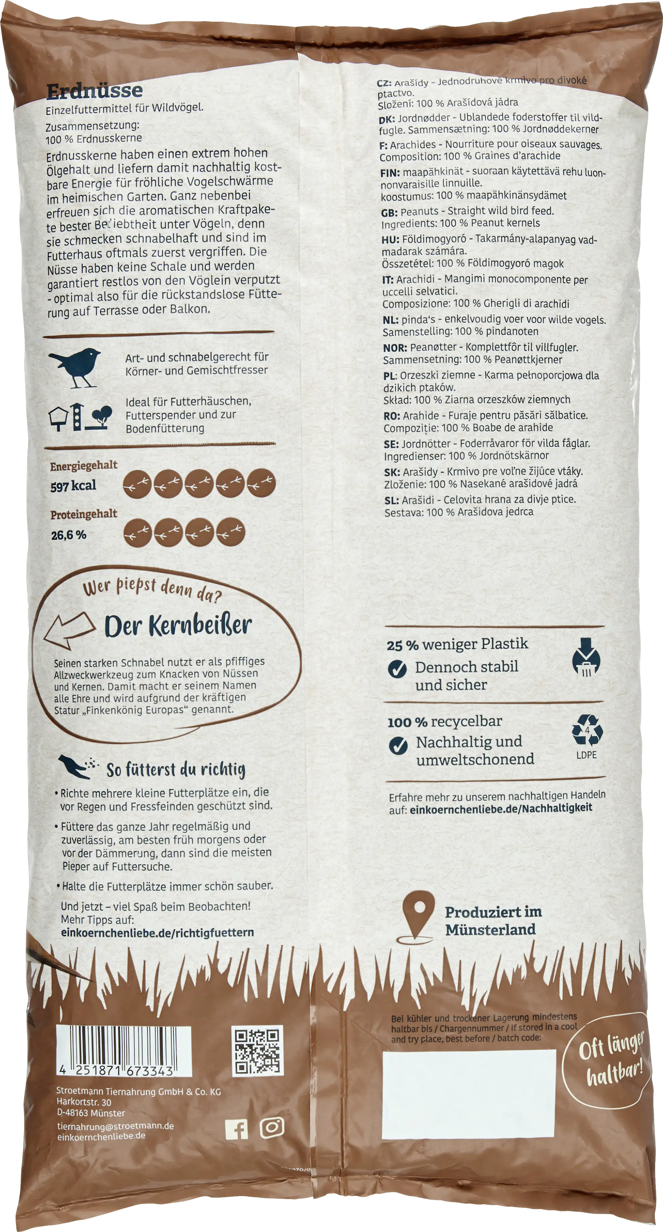 Elles Wildvogelfutter Erdnüsse 2,5 kg