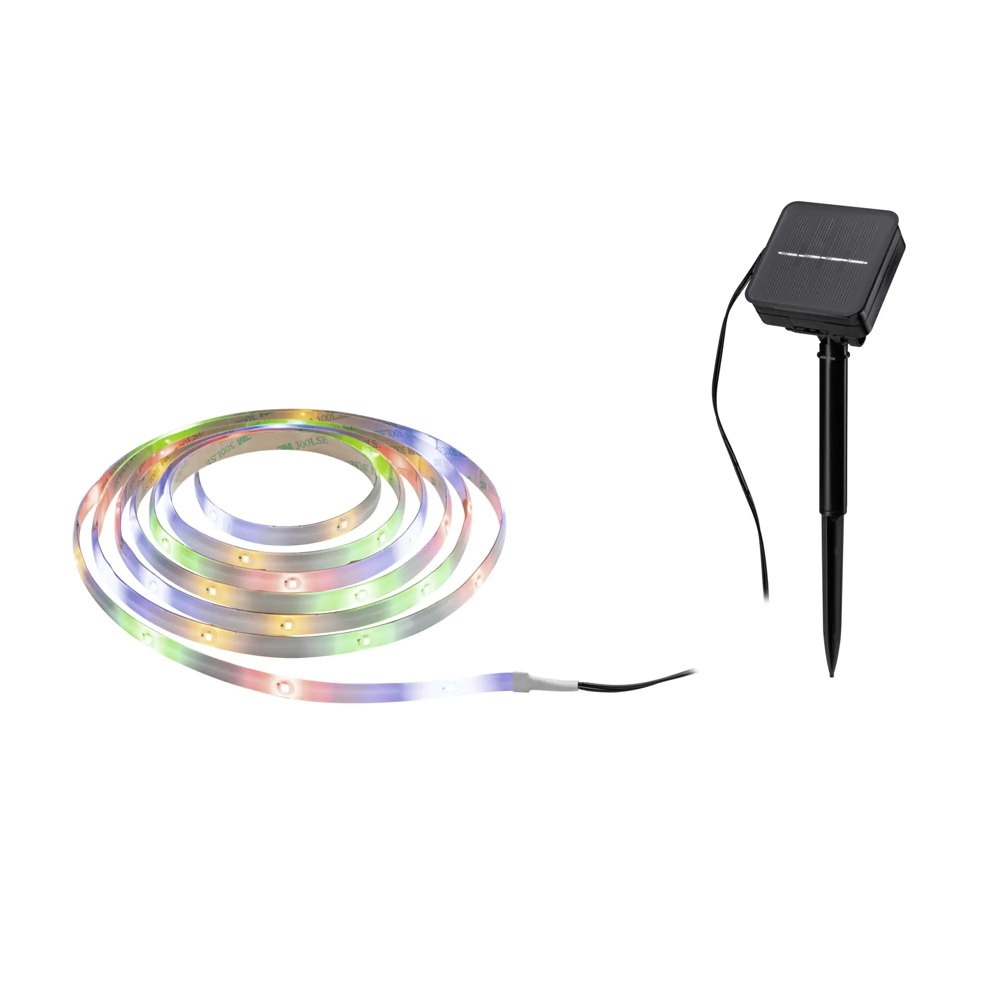 Paulmann LED-Stripe Solar 3 m Dämmerungssensor Akku schwarz kürzbar RGB Paulmann LED-Stripe Solar 3 m Dämmerungssensor Akku schwarz kürzbar RGB