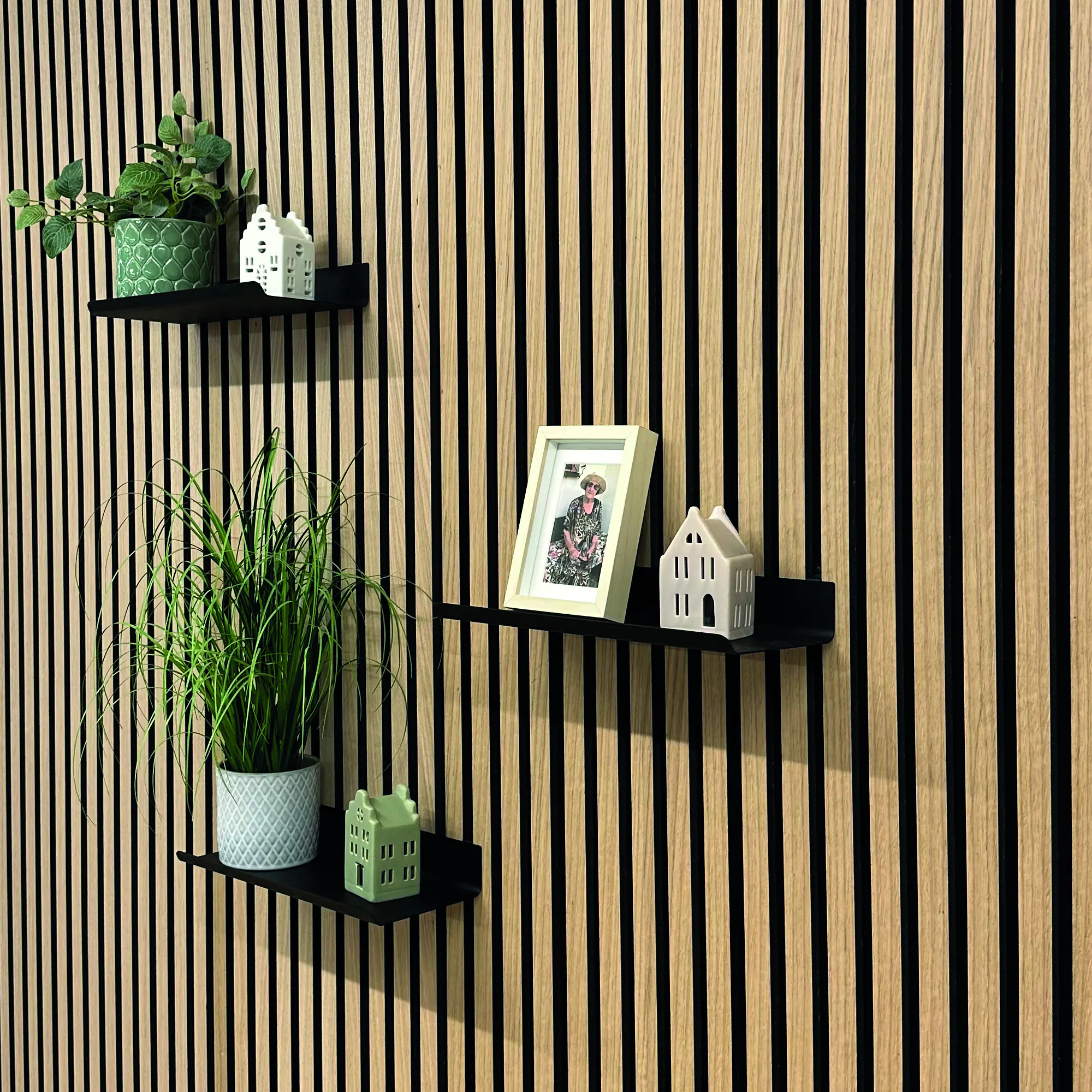 FN Neuhofer Ablage für Akustikpaneel 31,9 x 15 cm schwarz