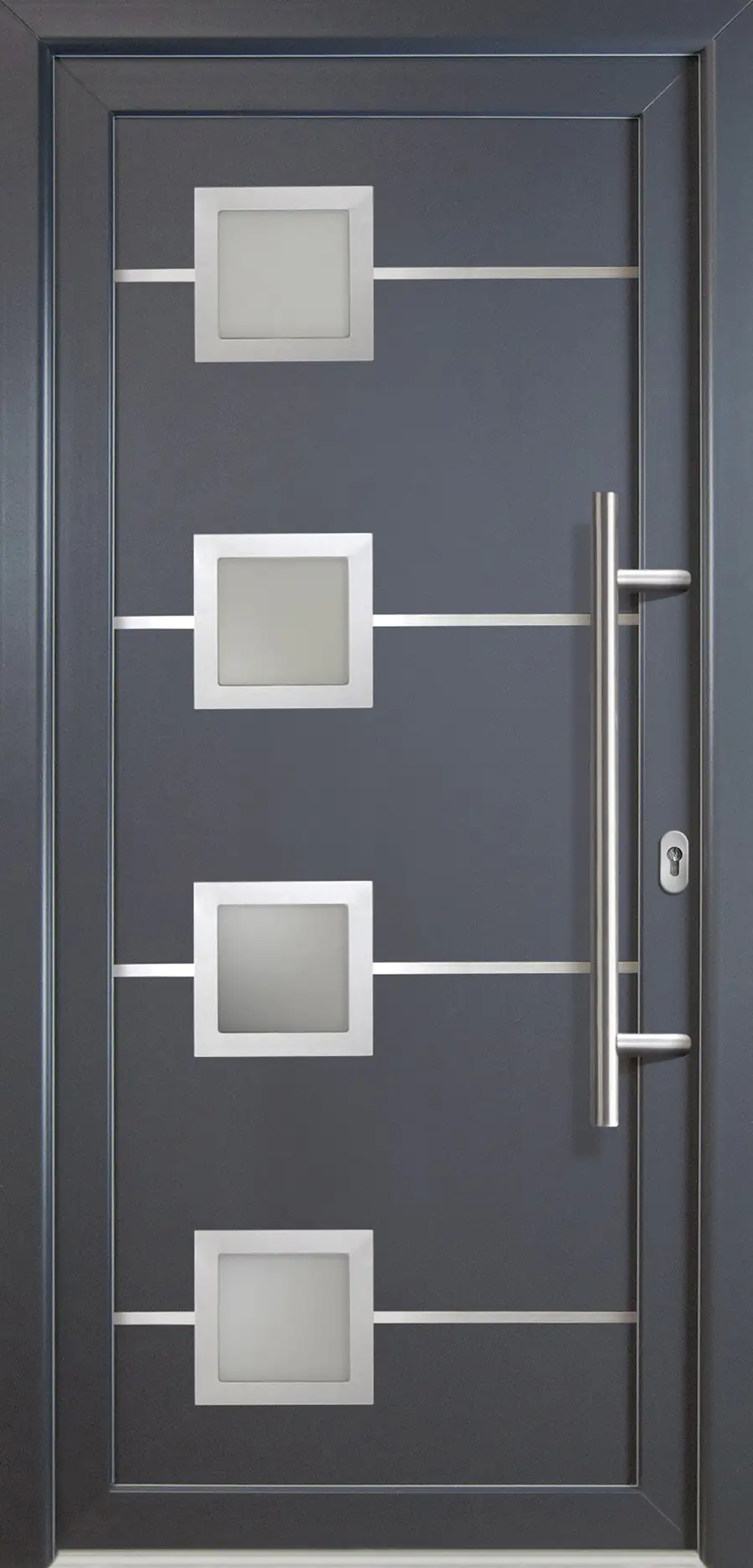 4060691168881 Meeth Haustür Signum Aluminium Modell 88 88 x 208 cm, DIN rechts, titan