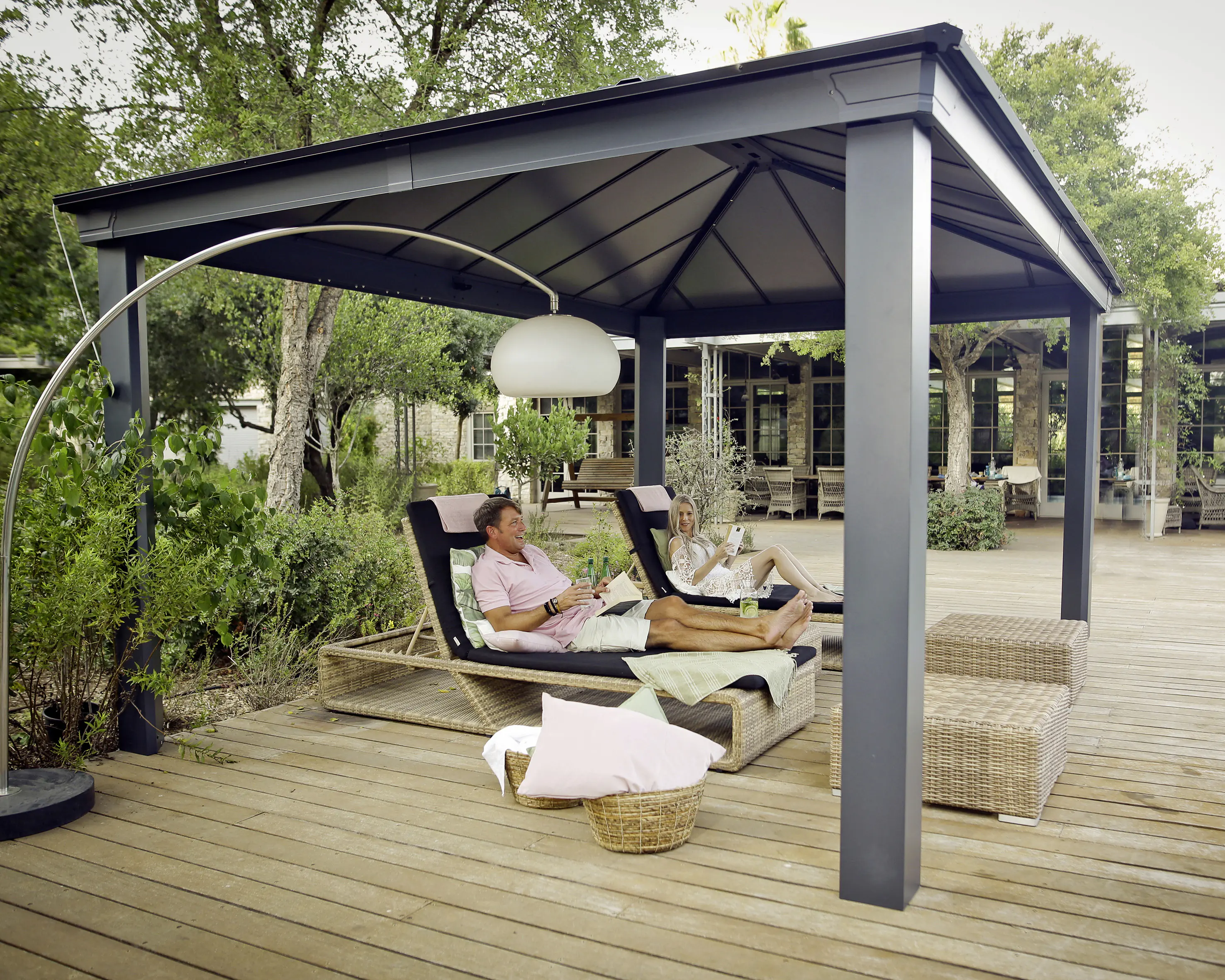 Canopia Pavillon Dallas 488 x 364 cm grau
