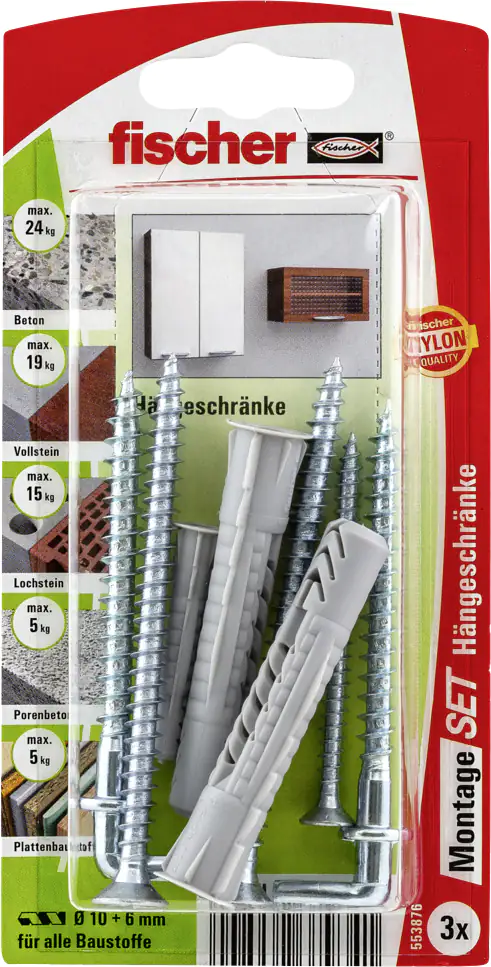 Fischer Montage-Set für Hängeschränke