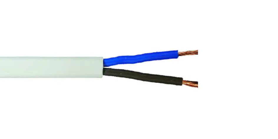 Schlauchleitung H03VV-F 2 x 0,75 - 1 Meter, schwarz