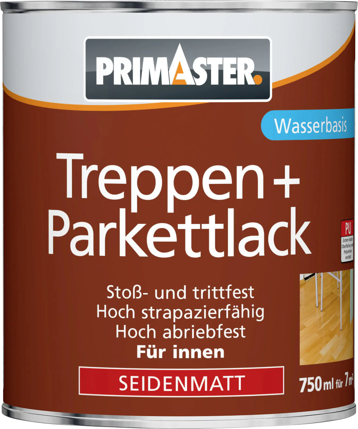 Primaster Treppen und Parkettlack 750 ml seidenmatt