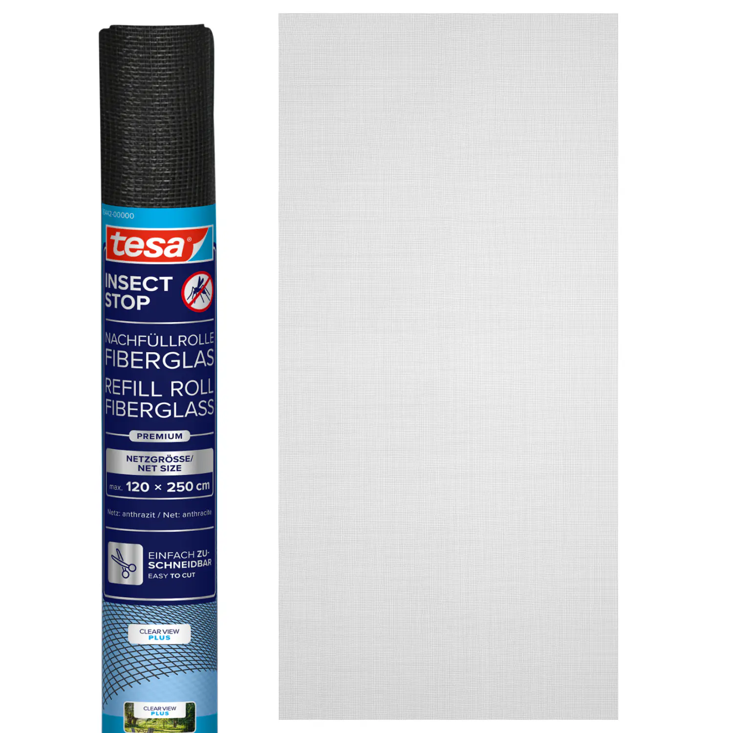 tesa Insektenschutz-Gitter Ersatzarolle anthrazit 120 x 250 cm