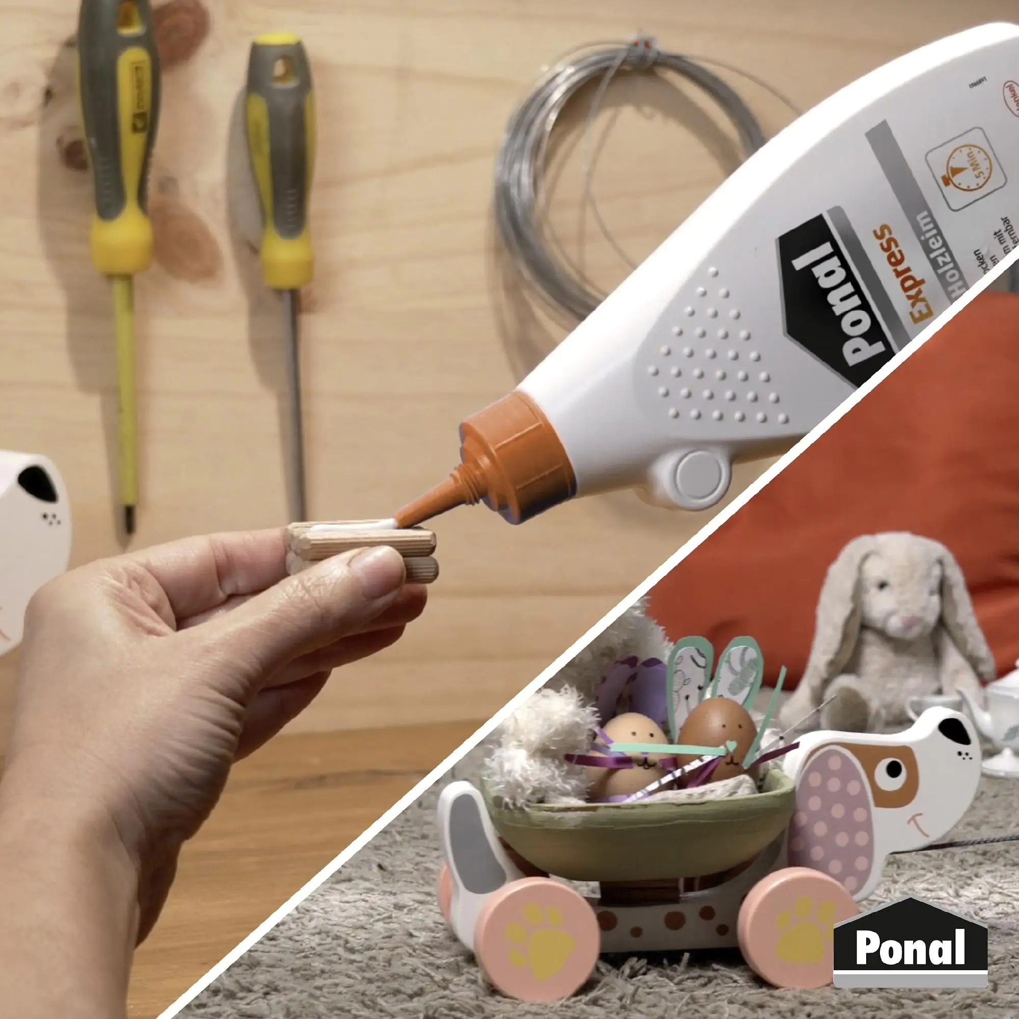 Ponal Holzleim Express 120 g Flasche, transparent