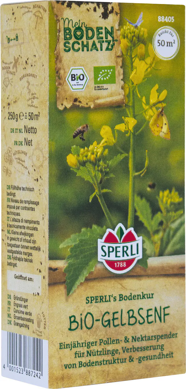 Sperli Saatgut BIO Gelbsenf Bodenkur für ca. 50 m²