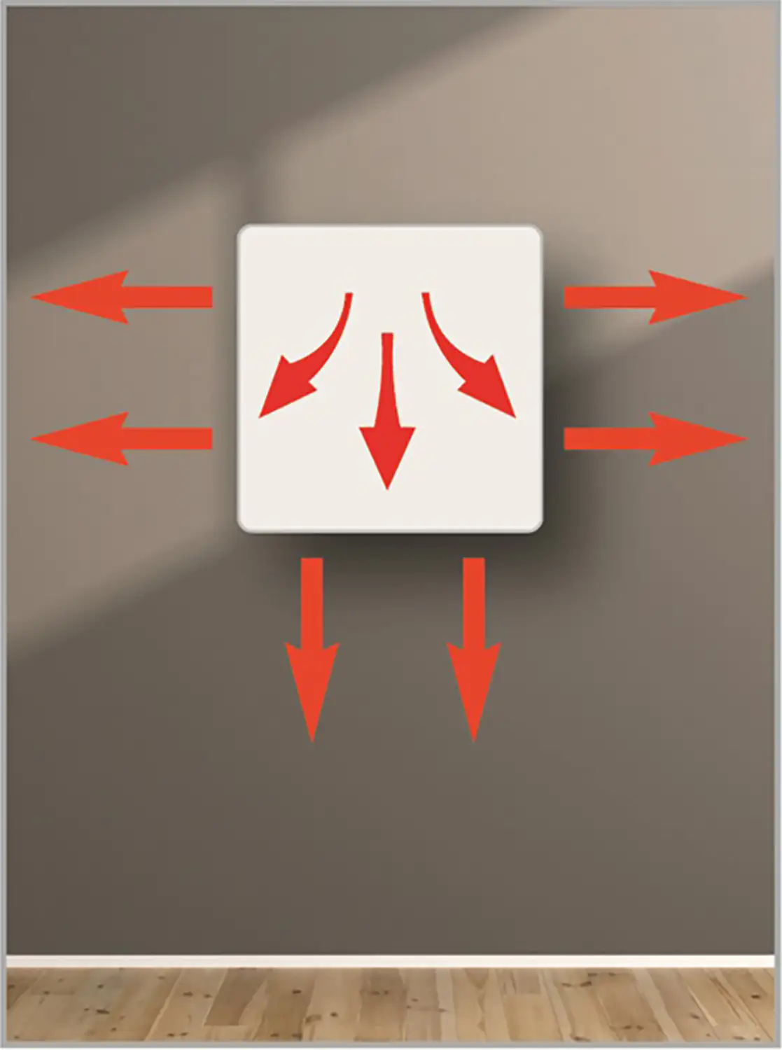 Infrarot Wandheizer 400 Watt weiß steckerfertig