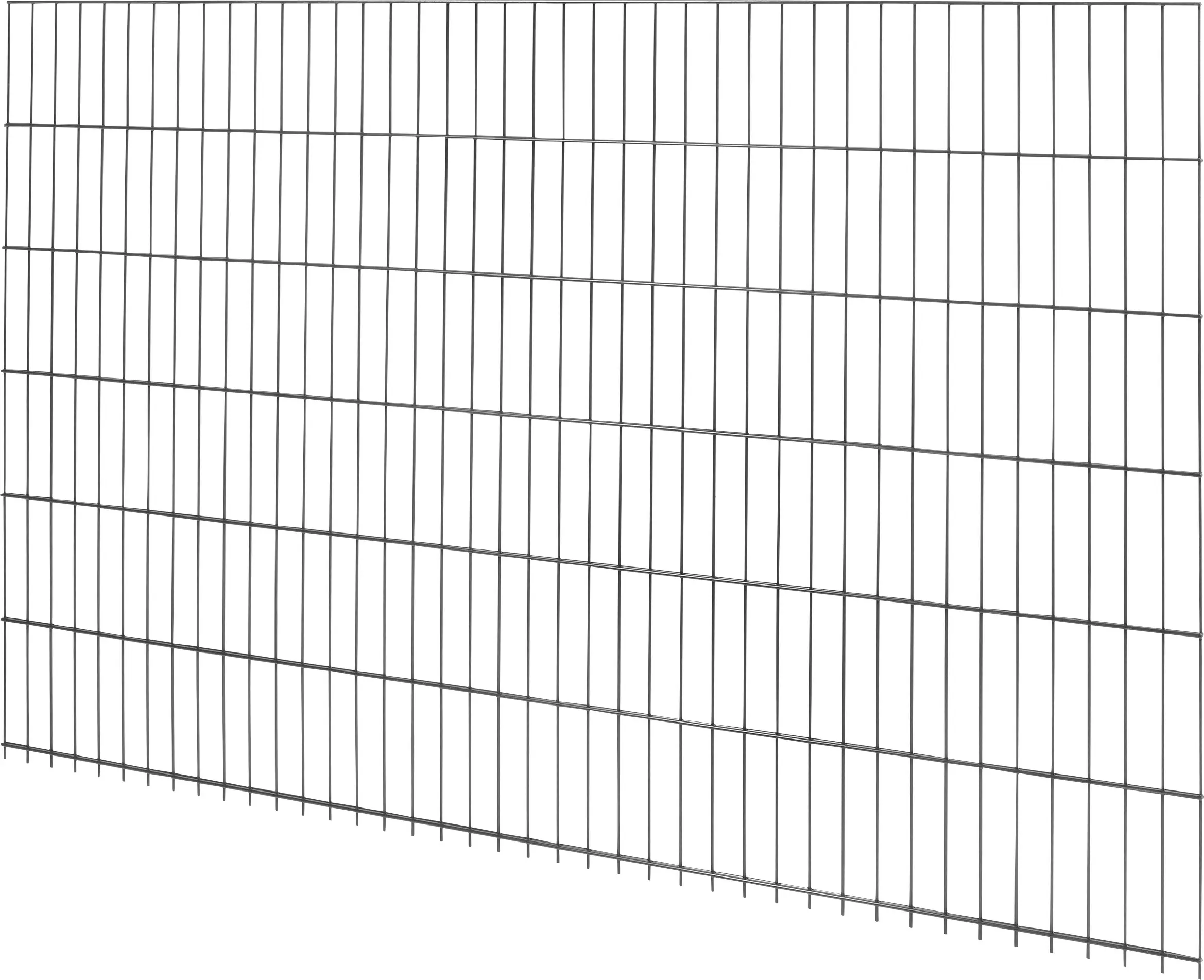 Floraworld Doppelstabmatte-Zaun Comfort 201 x 123 cm anthrazit