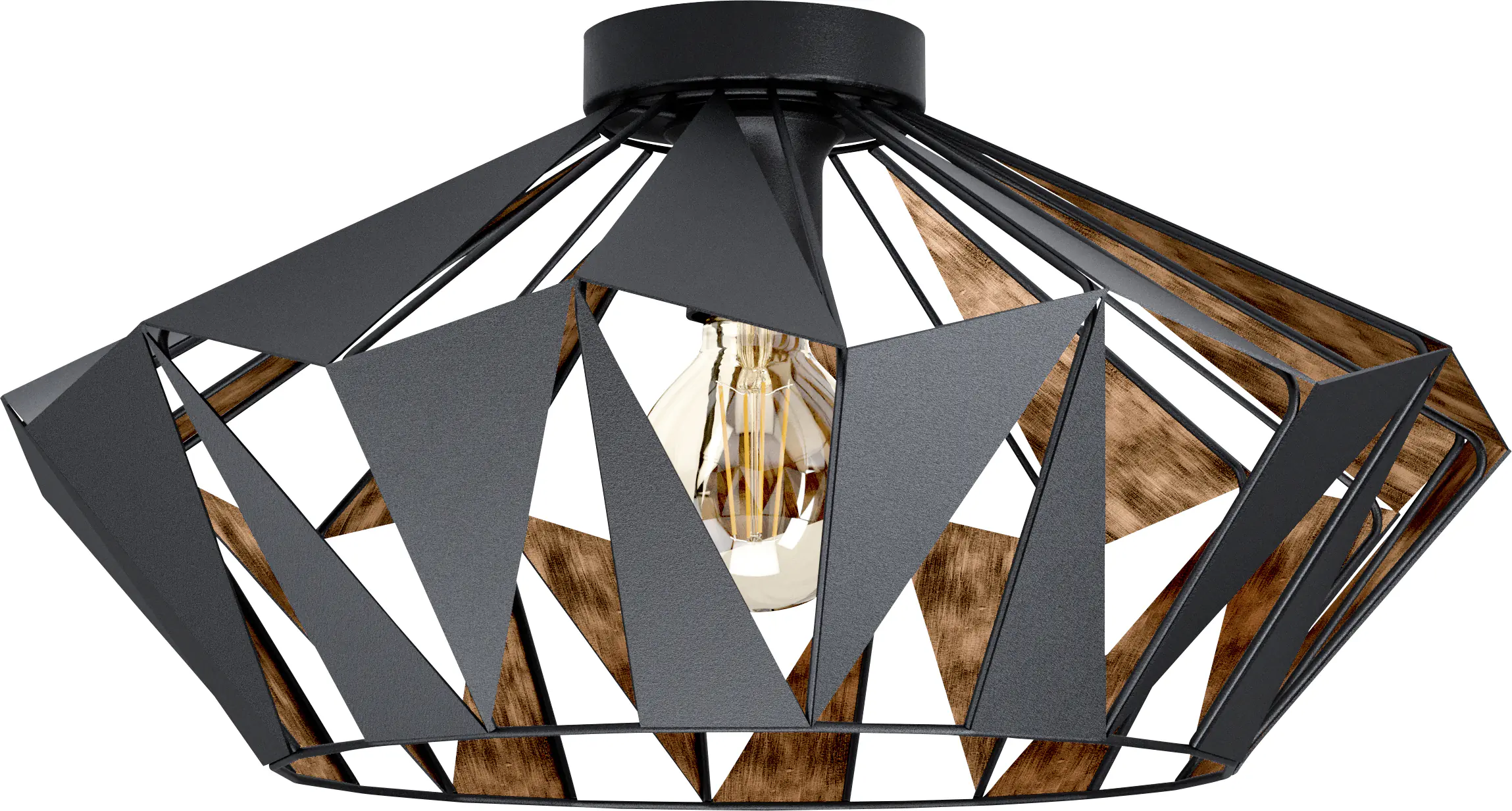 Eglo Deckenleuchte Carlton 6 schwarz-kupfer Ø 47 cm E27