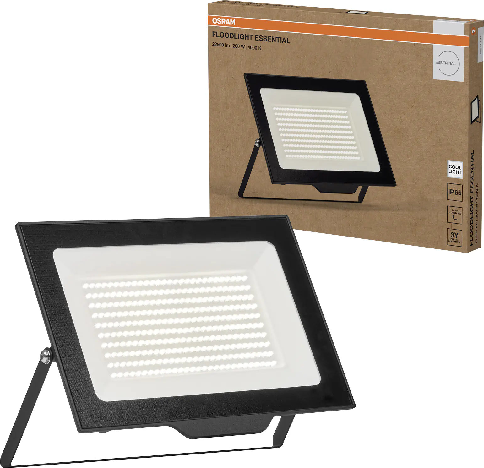 Osram Außenleuchte Floodlight Essential 200W 4000K schwarz