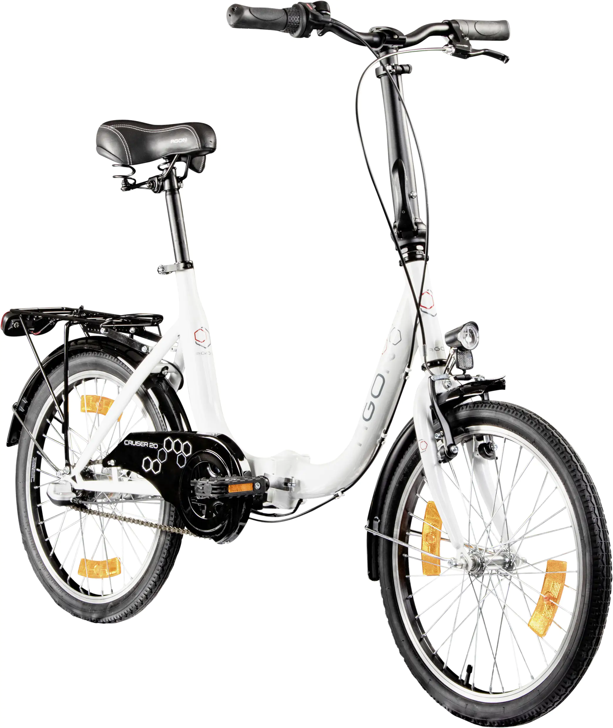 Agon Faltrad Cruiser 20 Zoll RH 35,5cm 3-Gang weiß