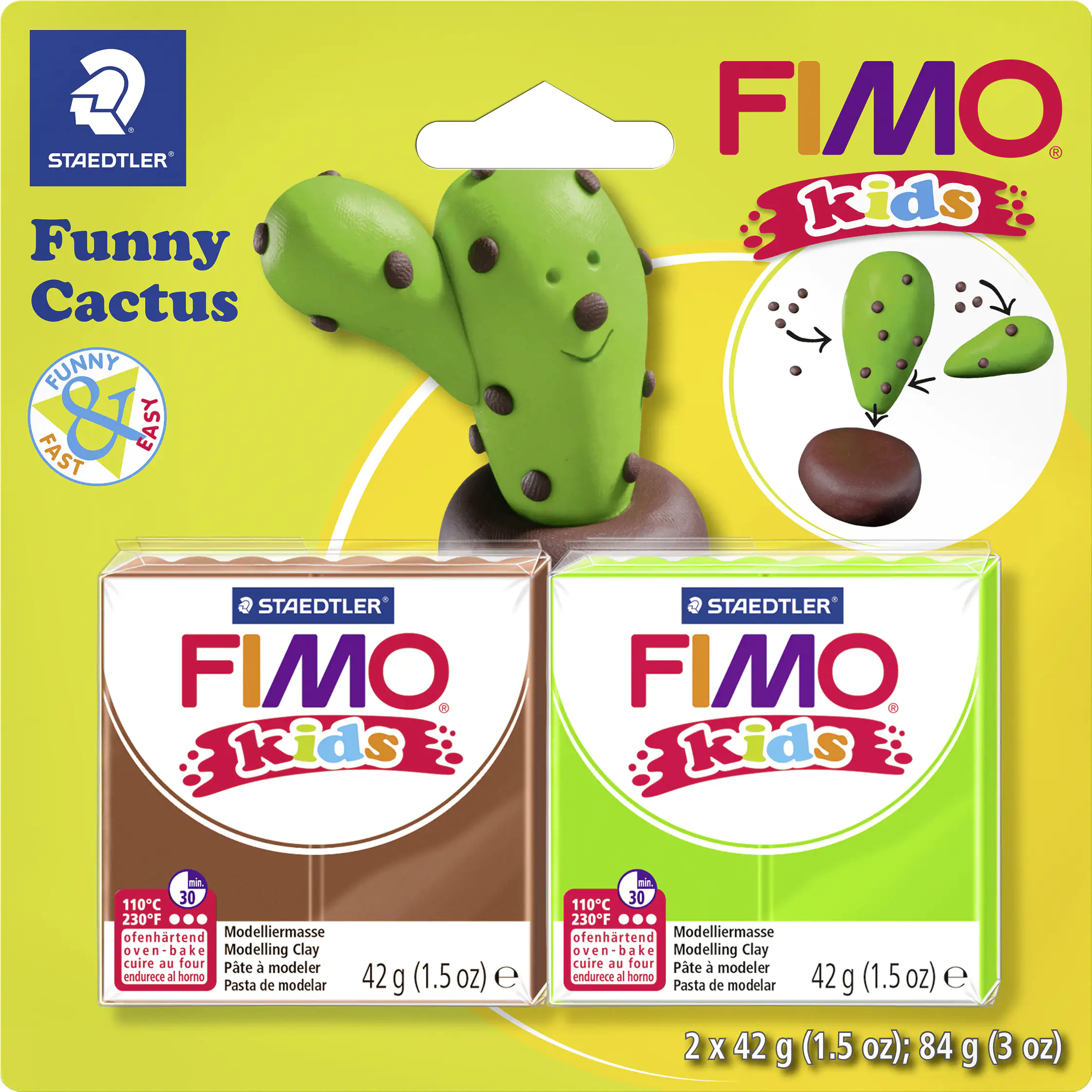 Glorex FIMO Funny Kids Cactus 2 x 42 g