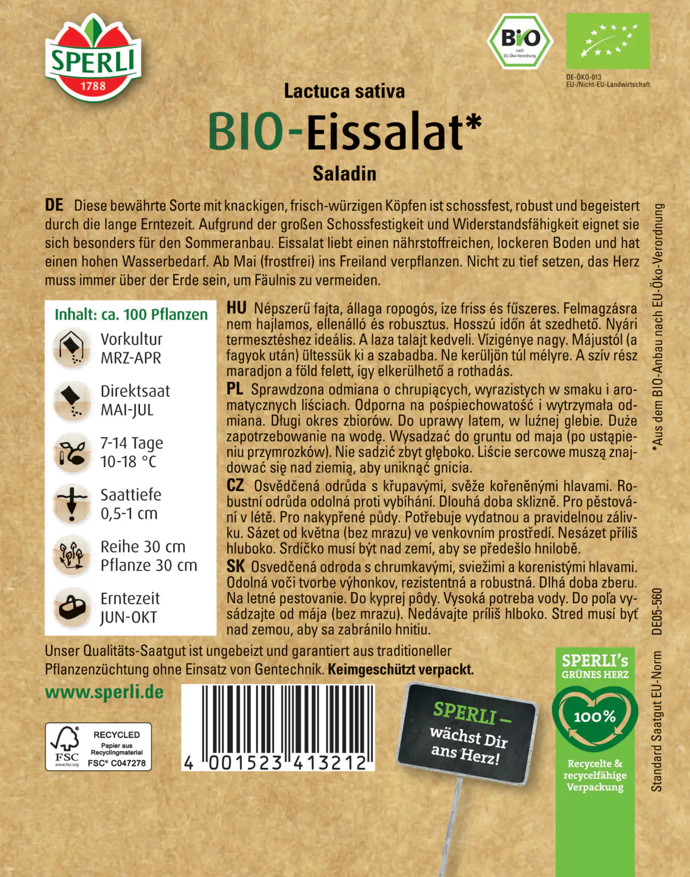 Sperli BIO Eissalat Sperli BIO Eissalat
