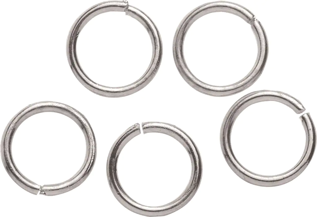 Glorex Zwischenringe 8 mm 20 Stück, silberfarben