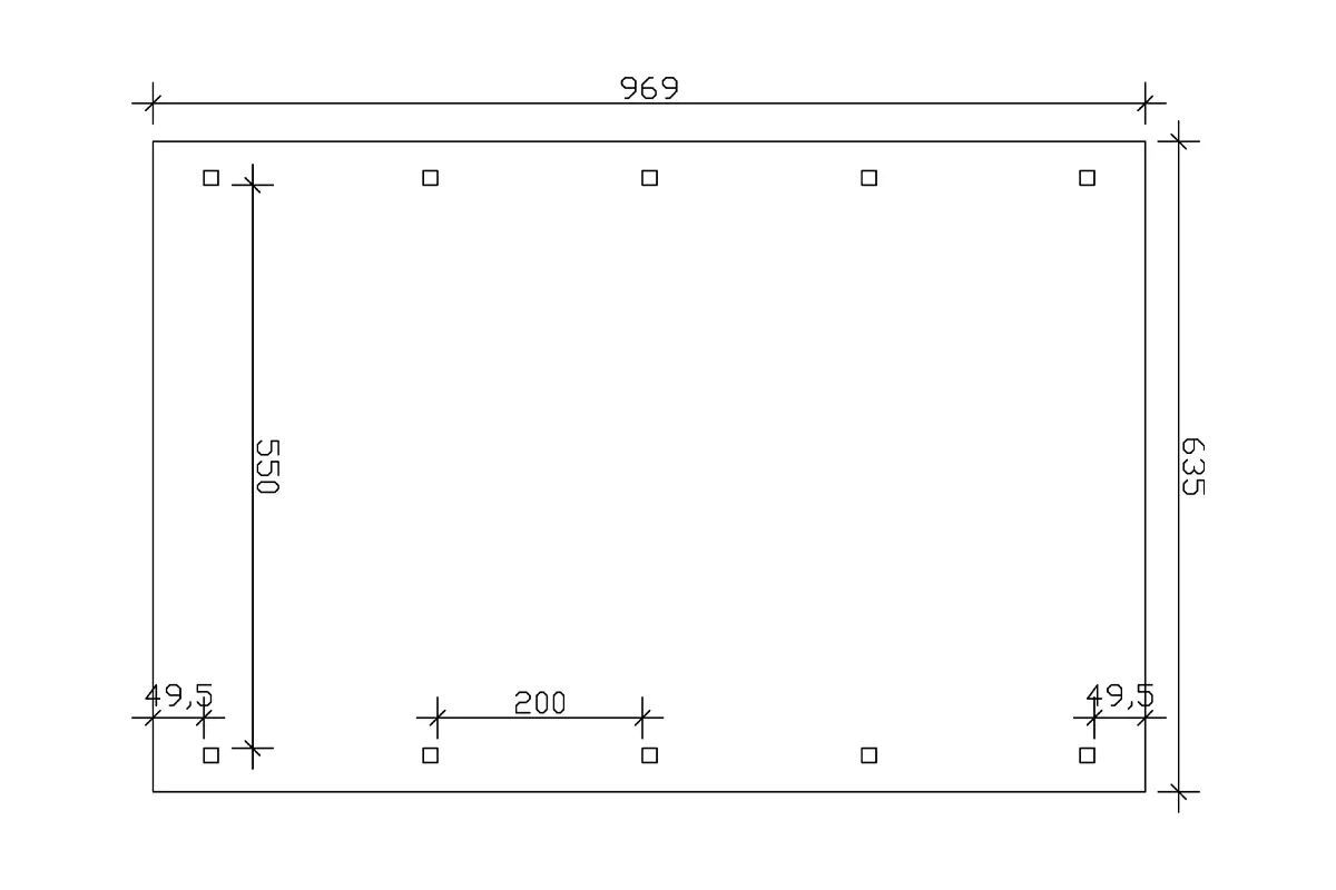 SKAN HOLZ Bogendach-Carport Franken 635 x 969 cm, lasiert in Eiche hell
